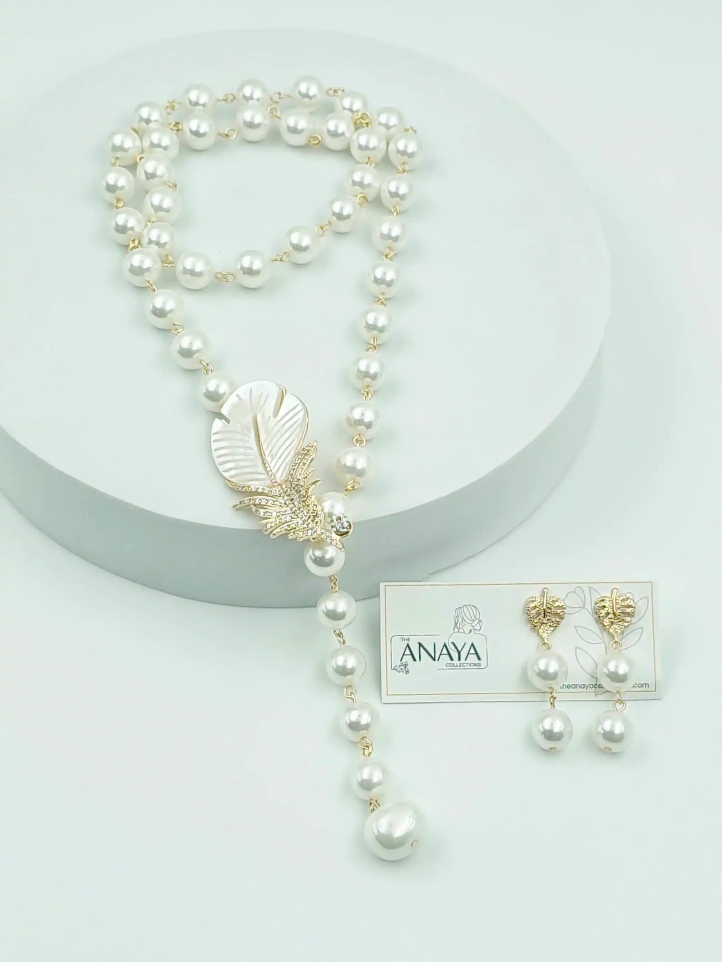 Mother of Pearl Feather Luxe Set