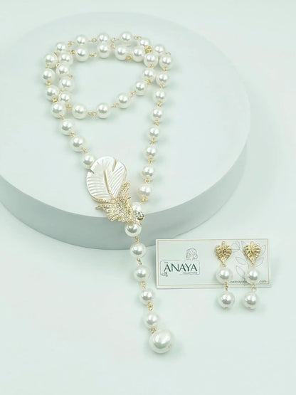Mother of Pearl Feather Luxe Set