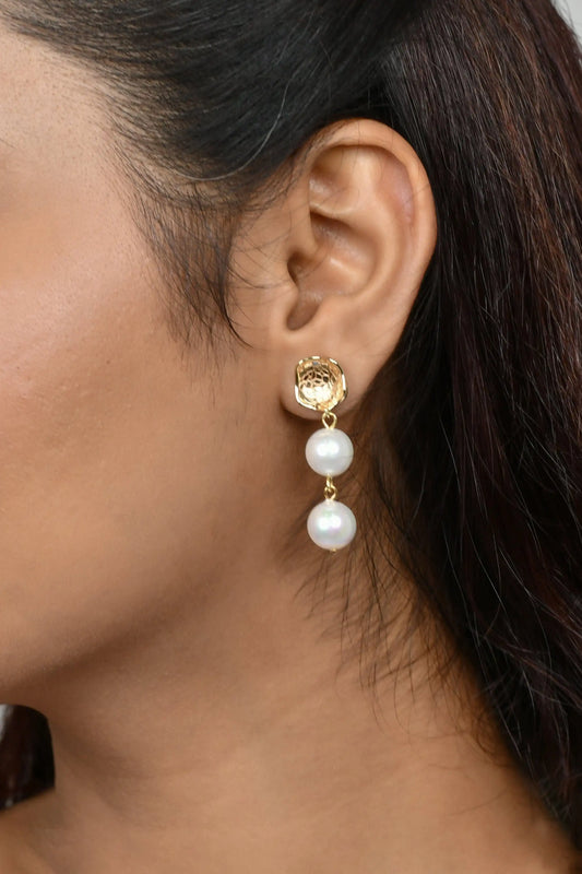 Mother of Pearl Leaf Earrings