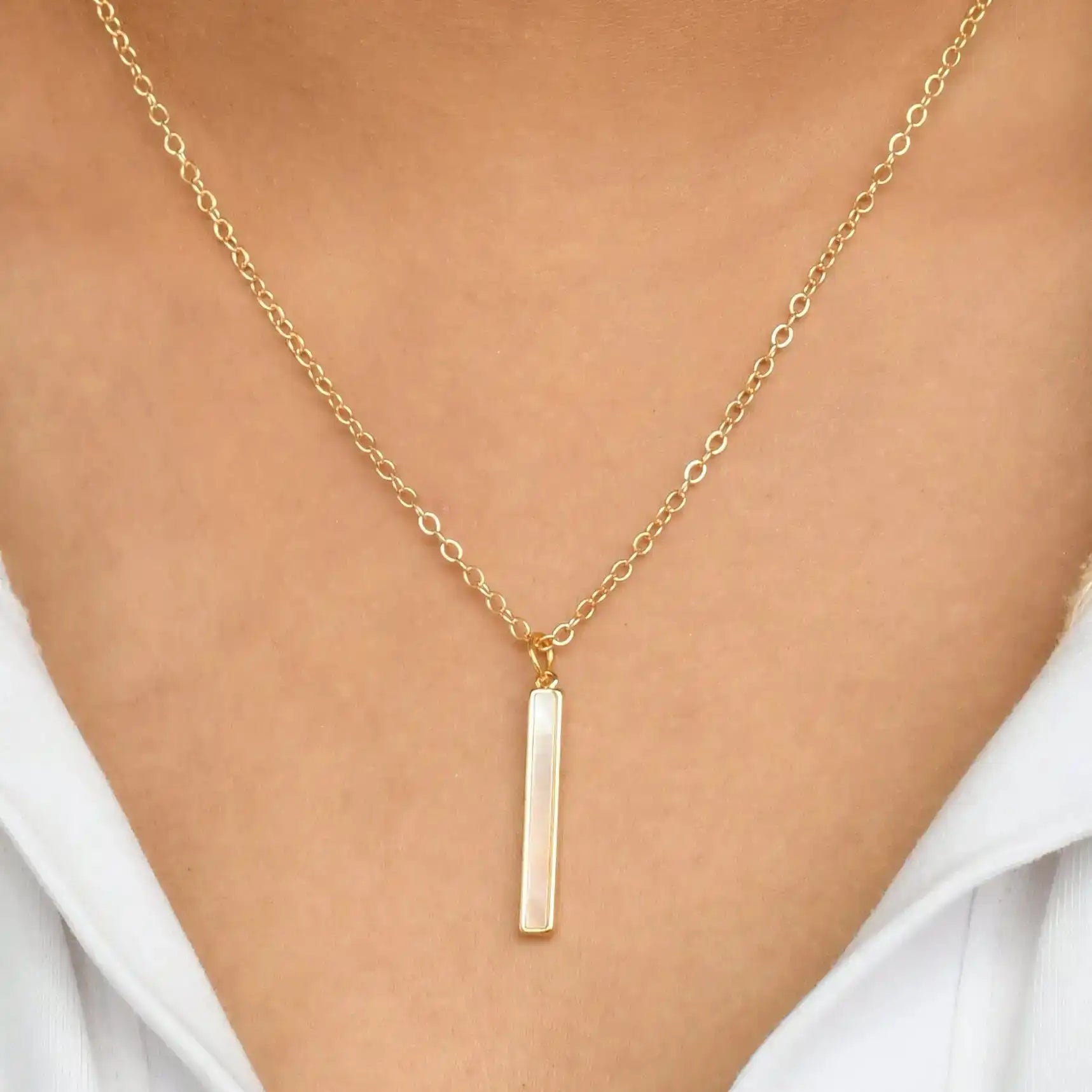 MOP Stick Pendant Chain
