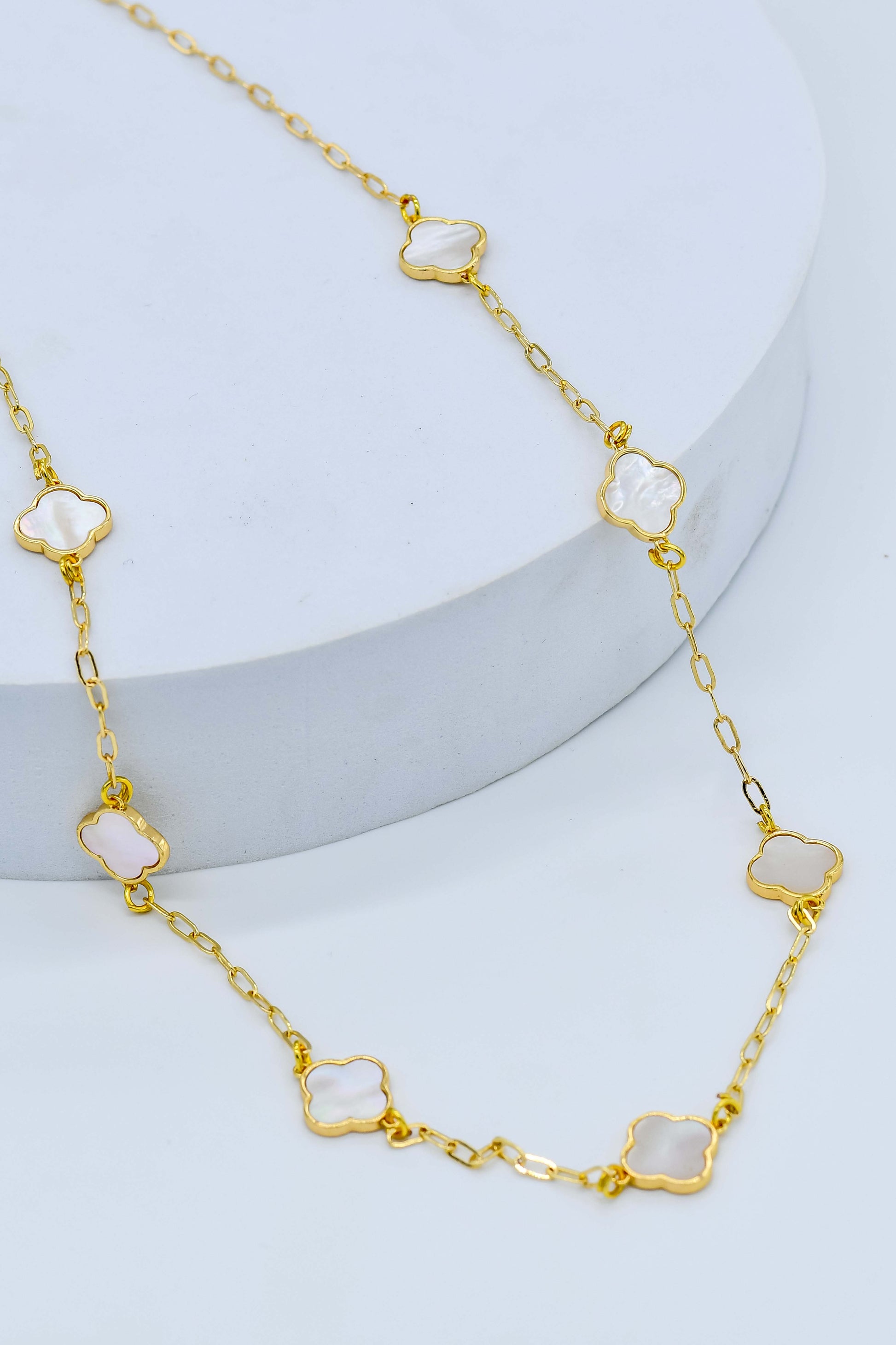 Multiple Clover MOP Necklace