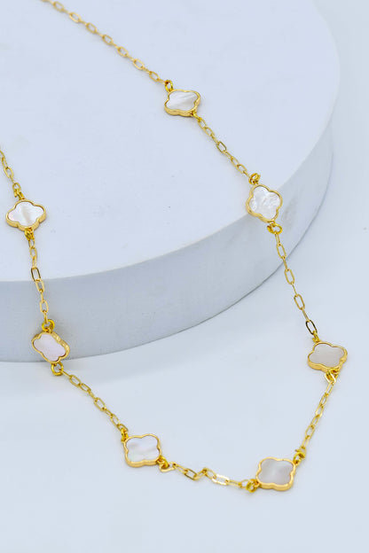 Multiple Clover MOP Necklace