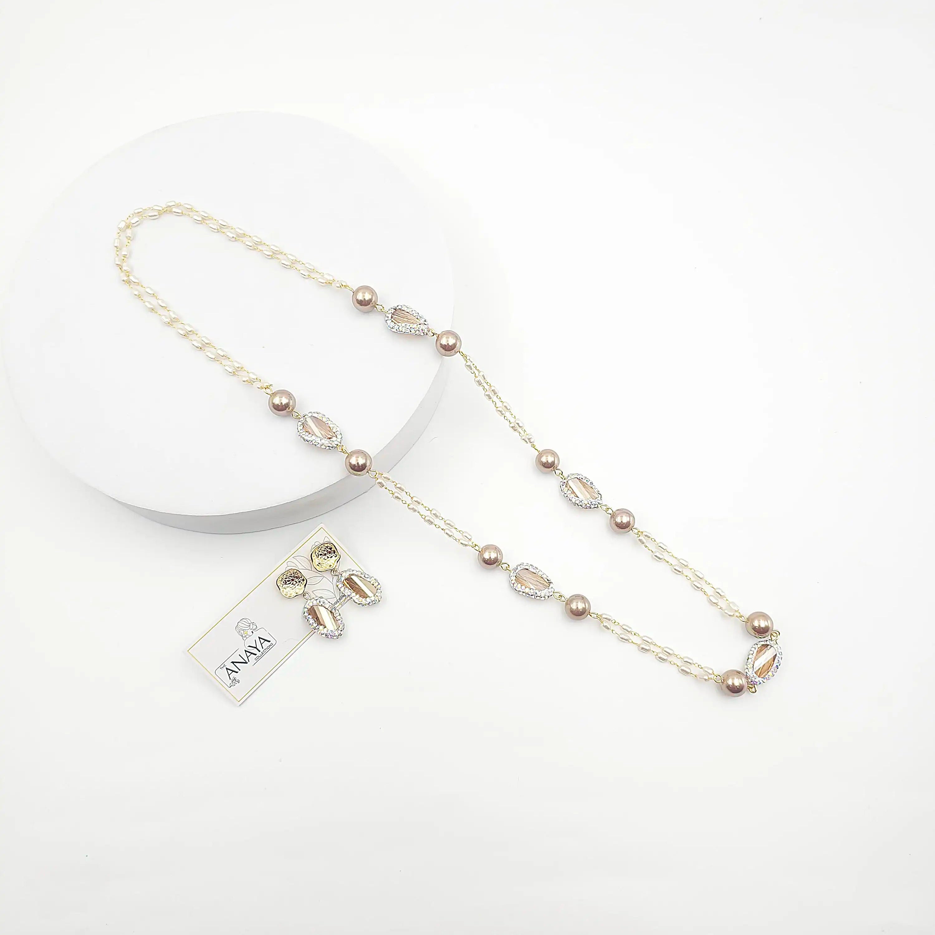Mystic Shell Pearl Necklace Set