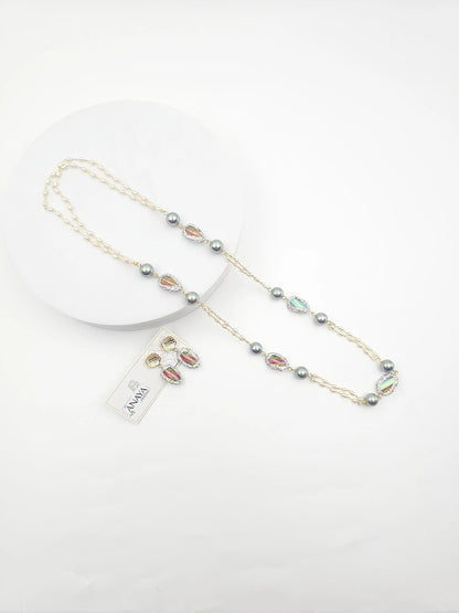 Mystic Shell Pearl Necklace