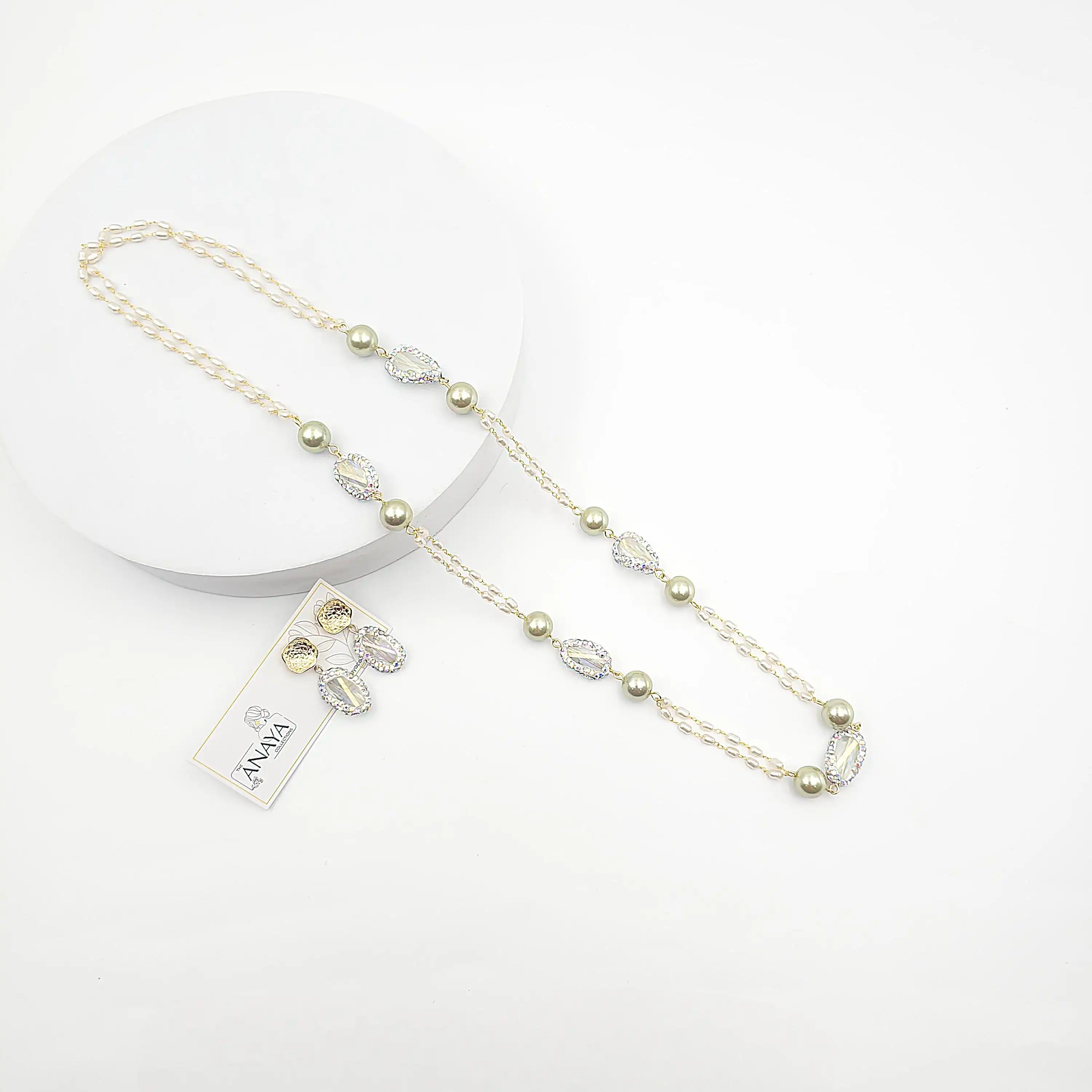 Mystic Shell Pearl Necklace Set