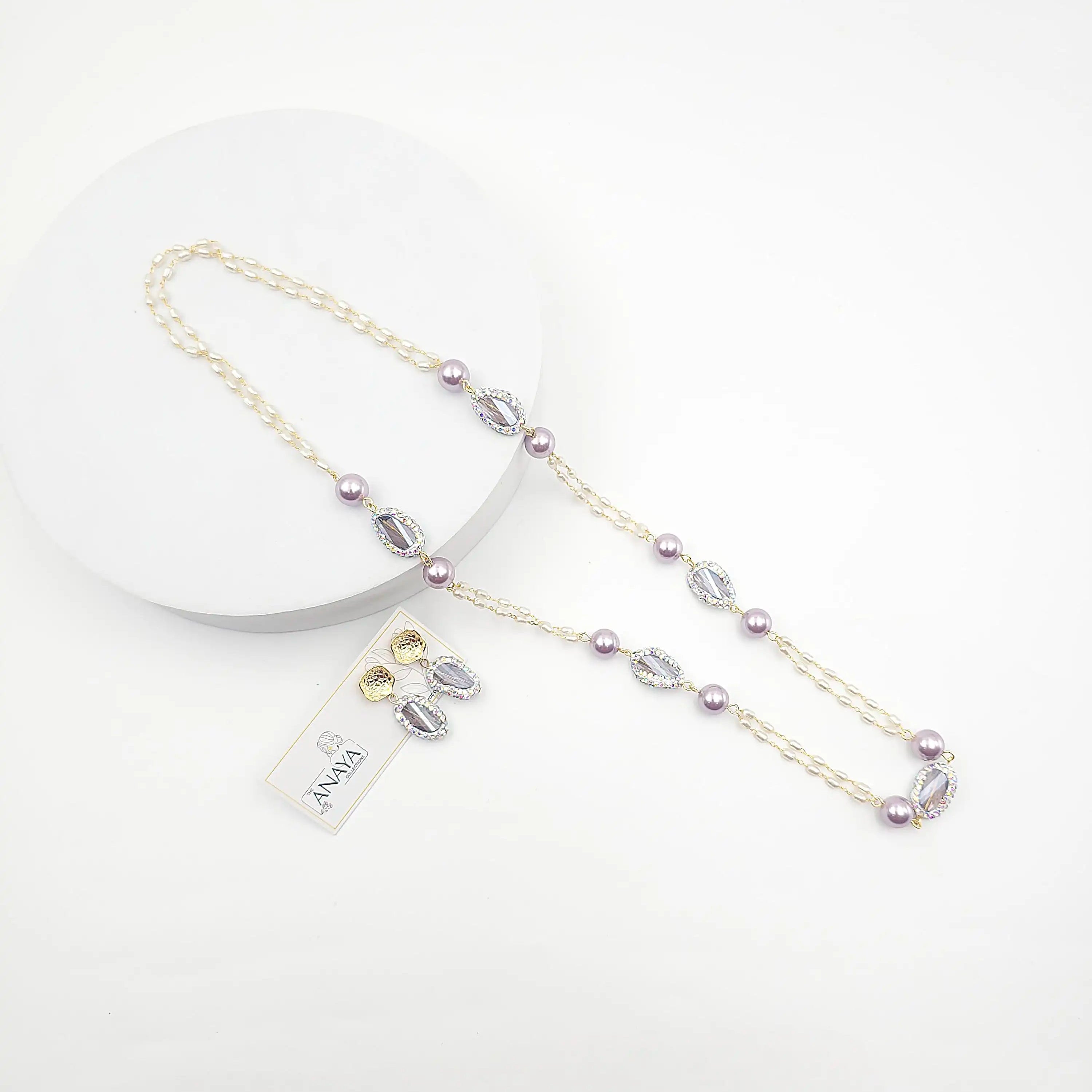 Mystic Shell Pearl Necklace Set