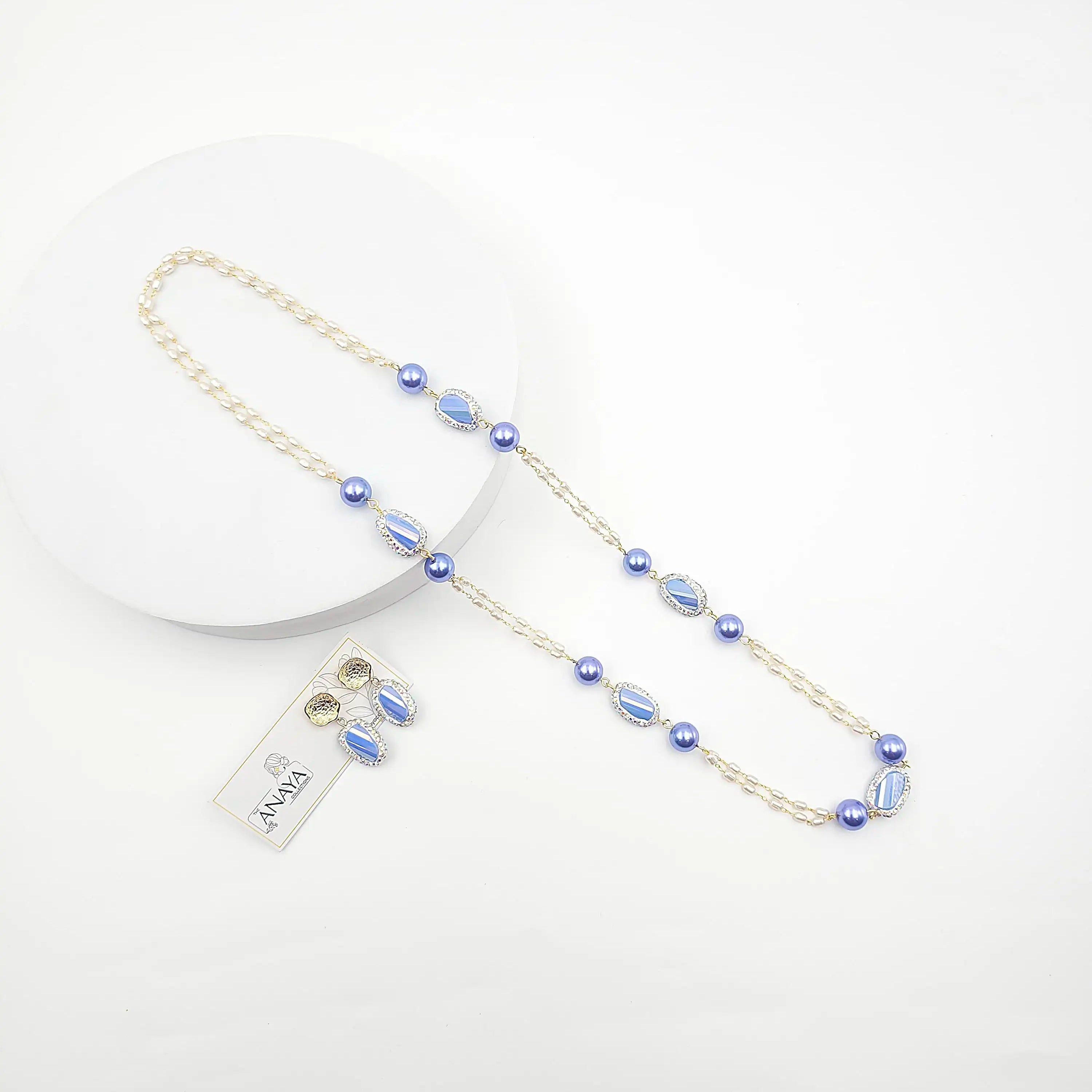 Mystic Shell Pearl Necklace Set