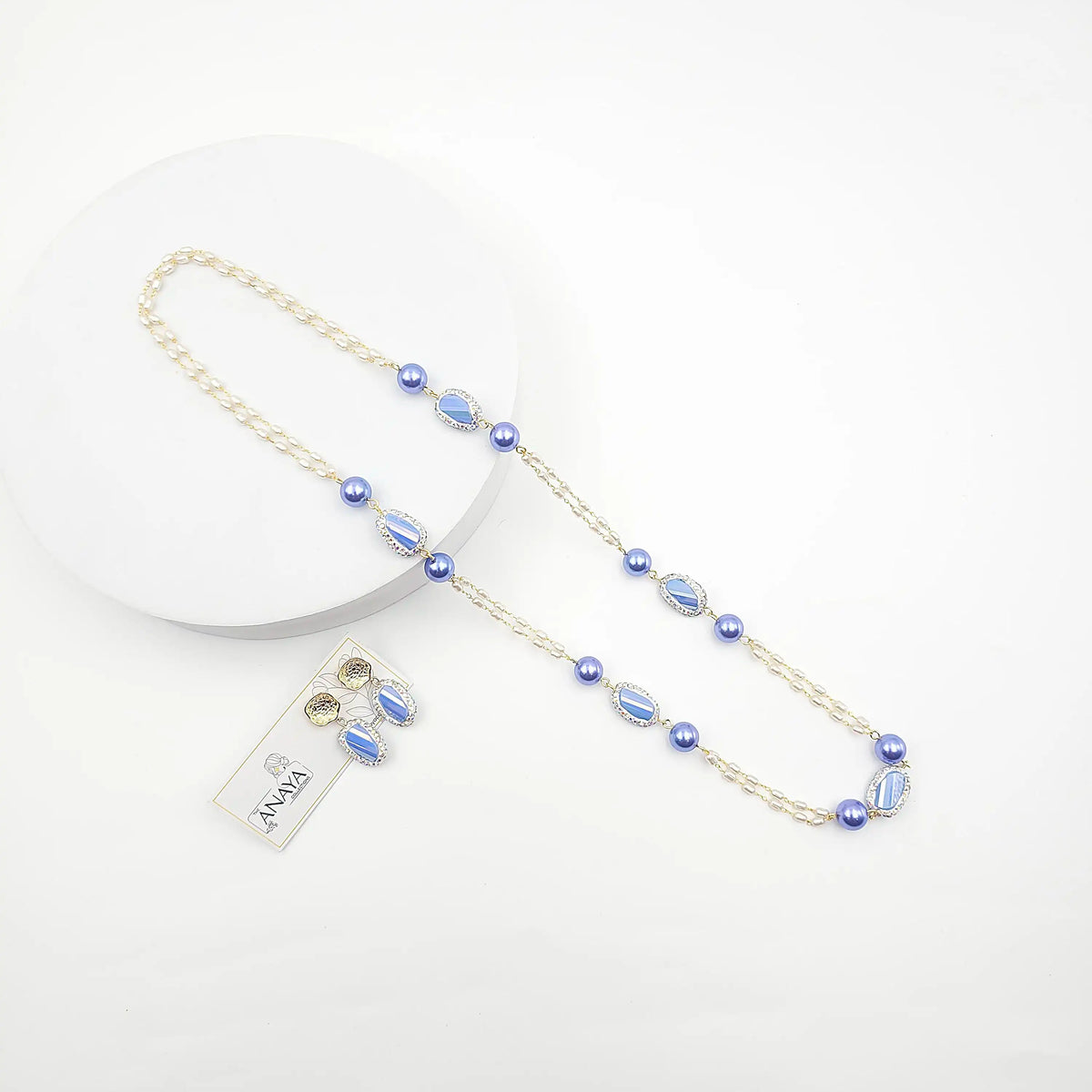 Mystic Shell Pearl Necklace Set