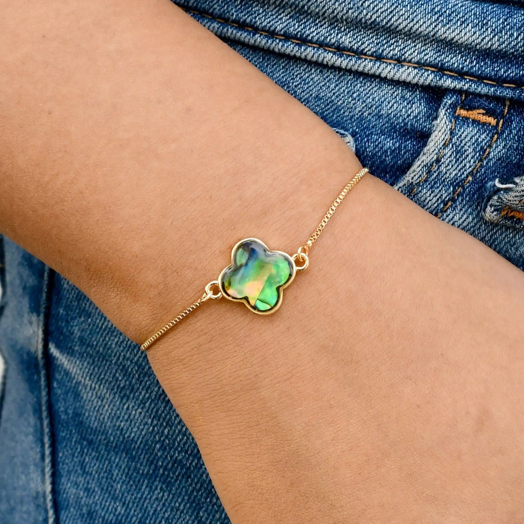 Oceanic MOP Clover Bracelet