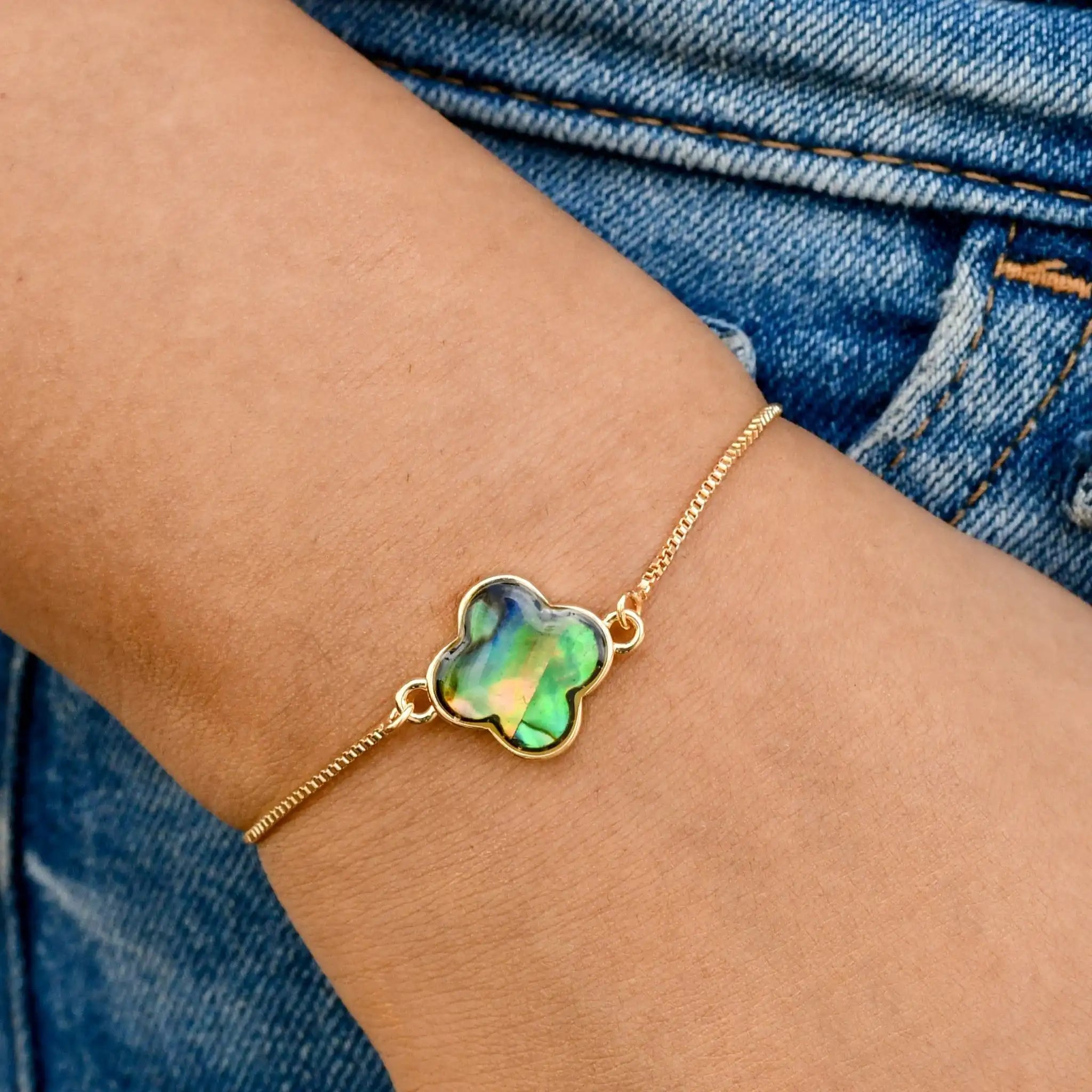 Oceanic MOP Clover Bracelet