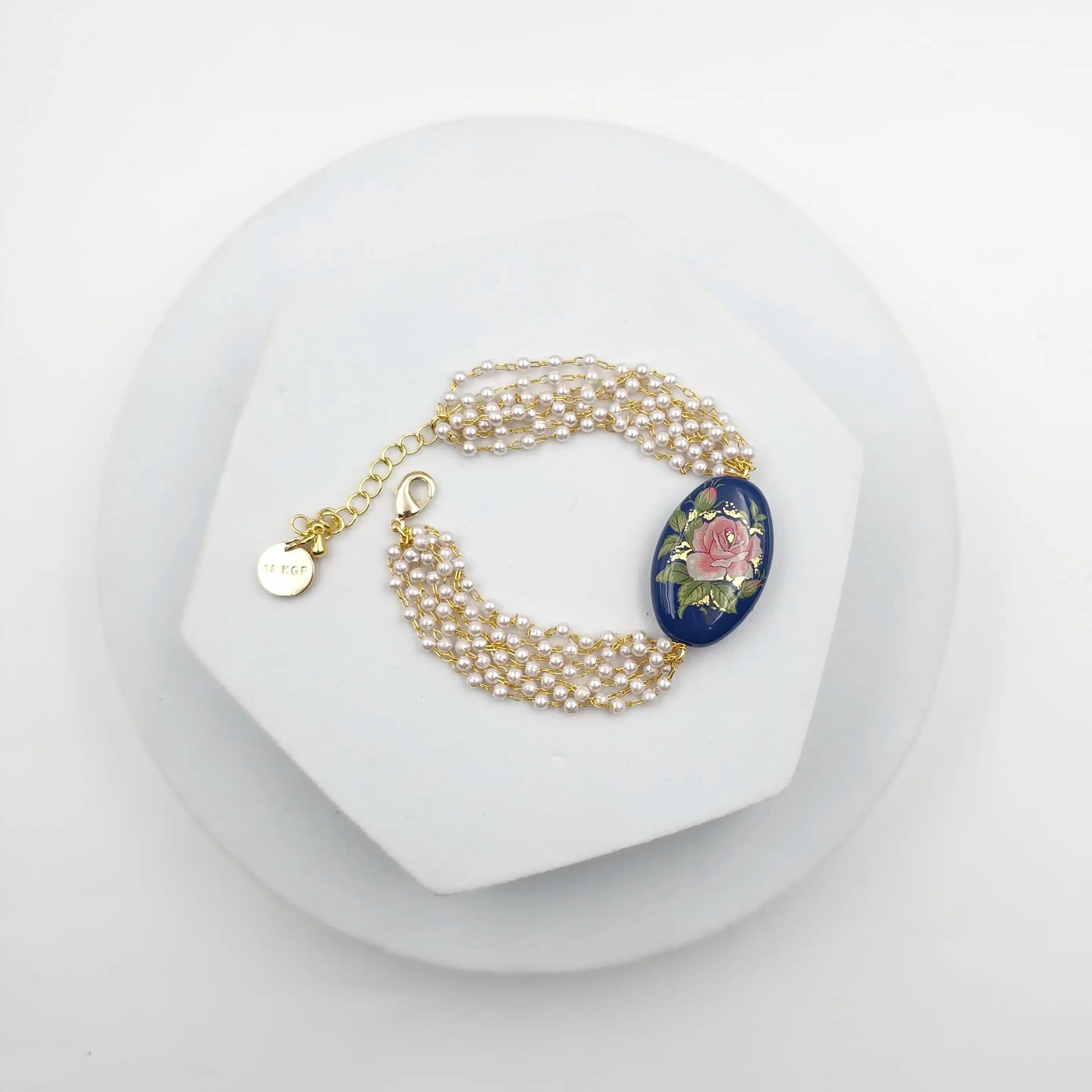 Oval Floral Ganthan Bracelet