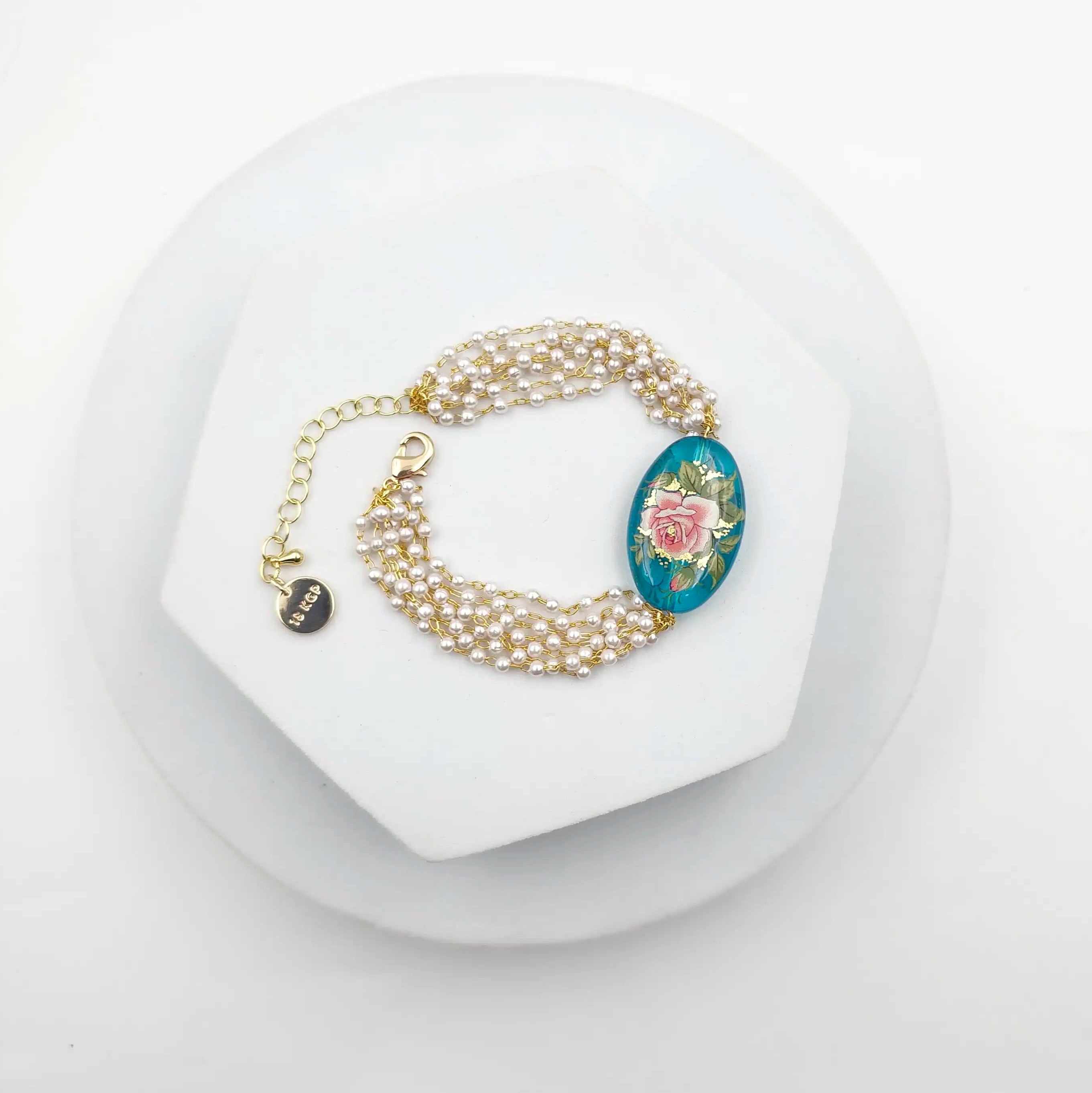 Oval Floral Ganthan Bracelet