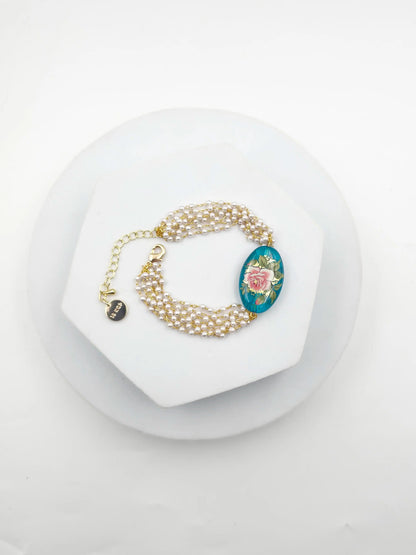 Oval Floral Ganthan Bracelet