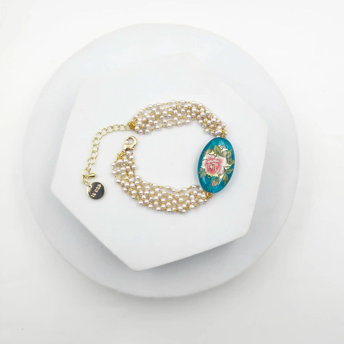 Oval Floral Ganthan Bracelet