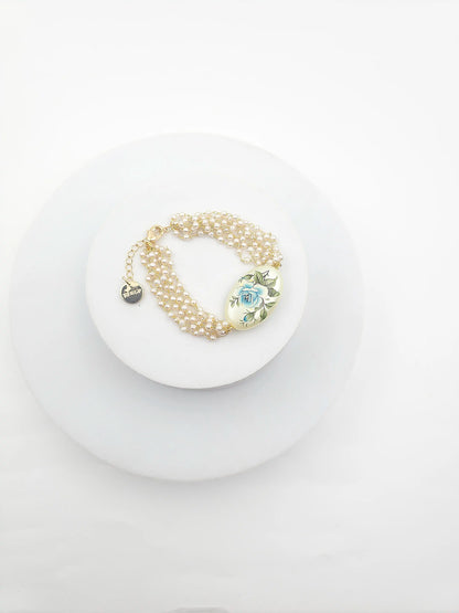 Oval Floral Ganthan Bracelet