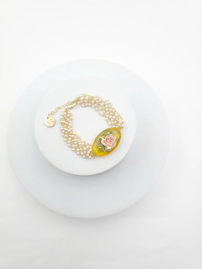 Oval Floral Ganthan Bracelet