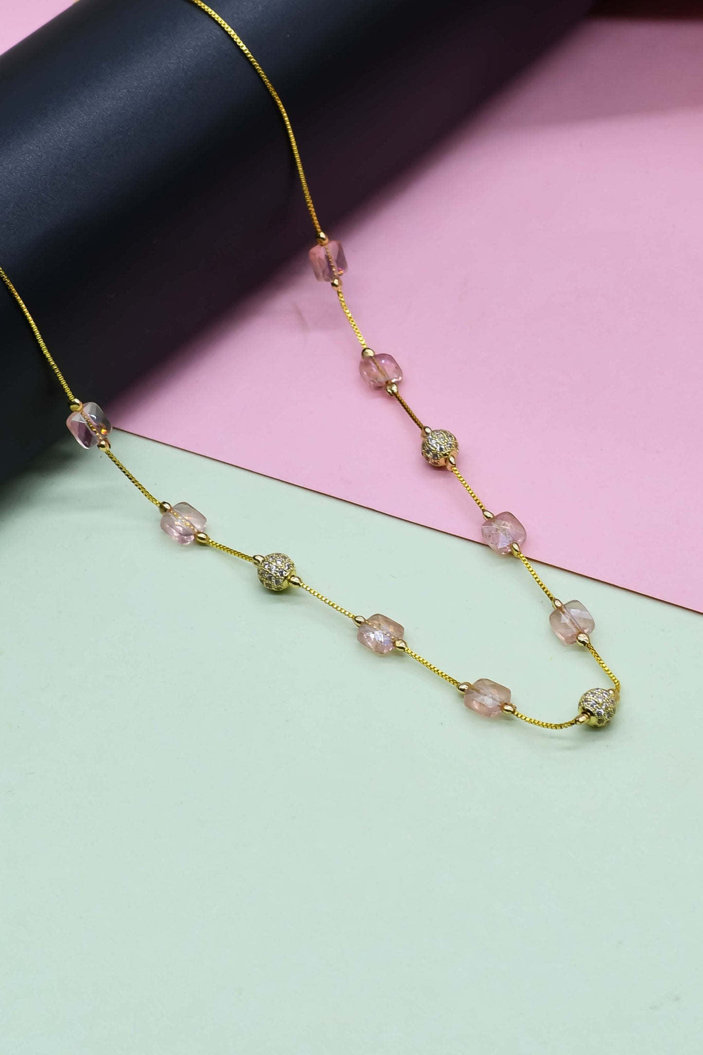 Ethereal Square Dainty Necklace