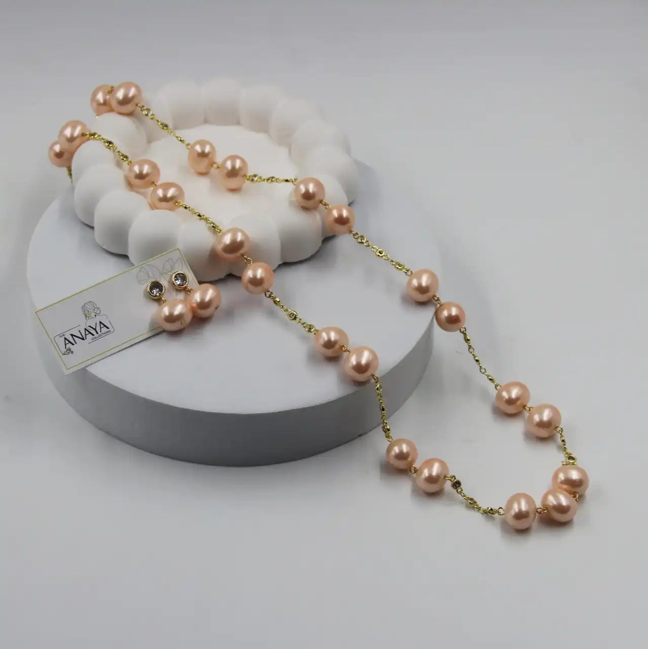 Uncut Shell Pearl Long Set