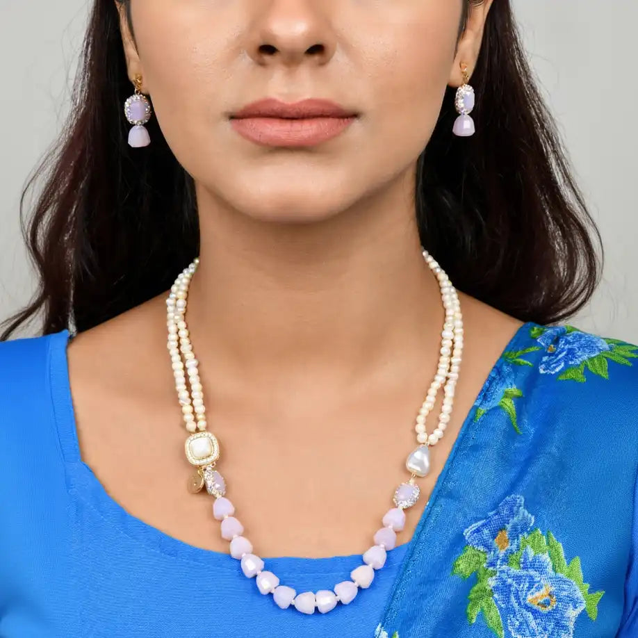 Pearl & Crystal Marcasite Set
