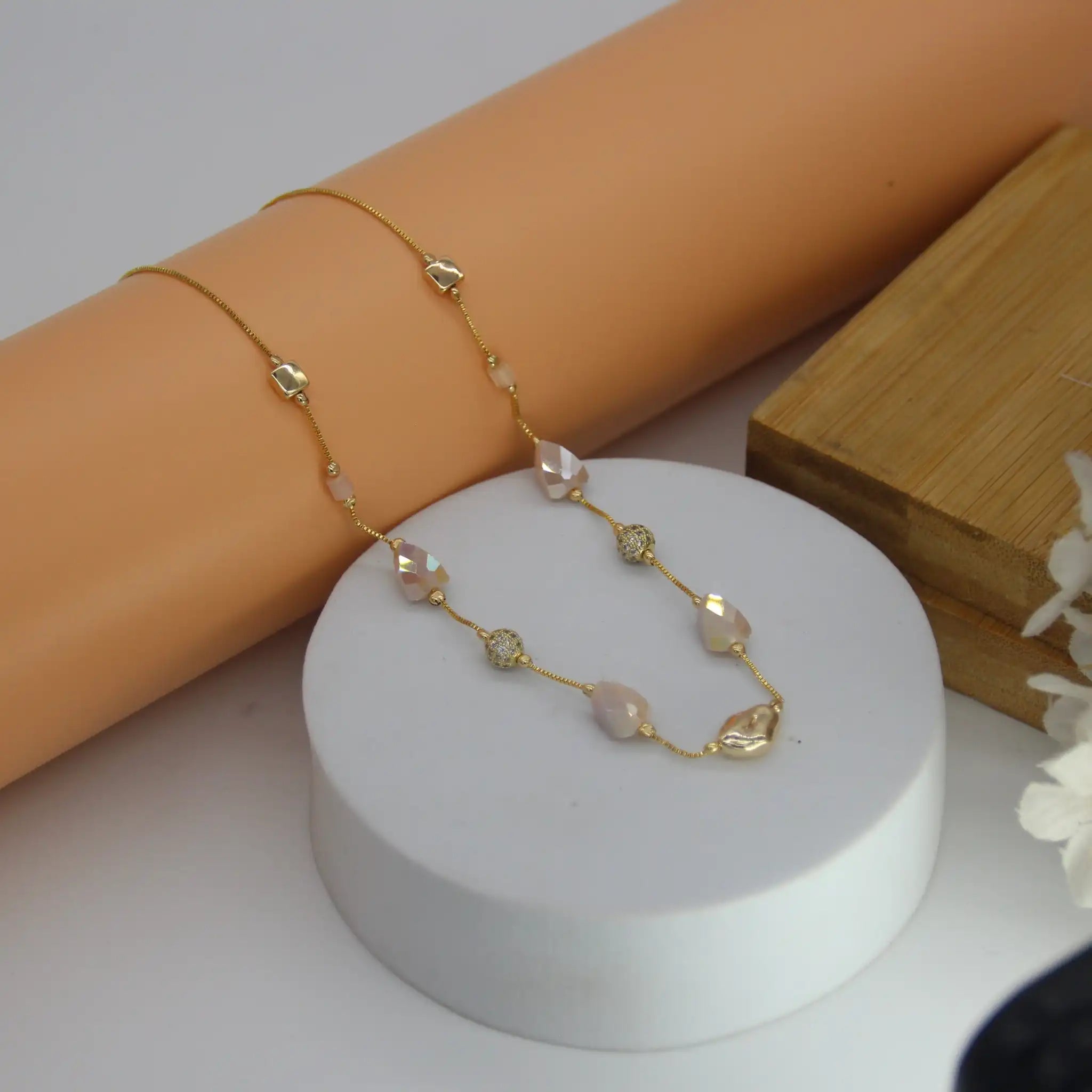 Pebble Harmony Dainty Necklace
