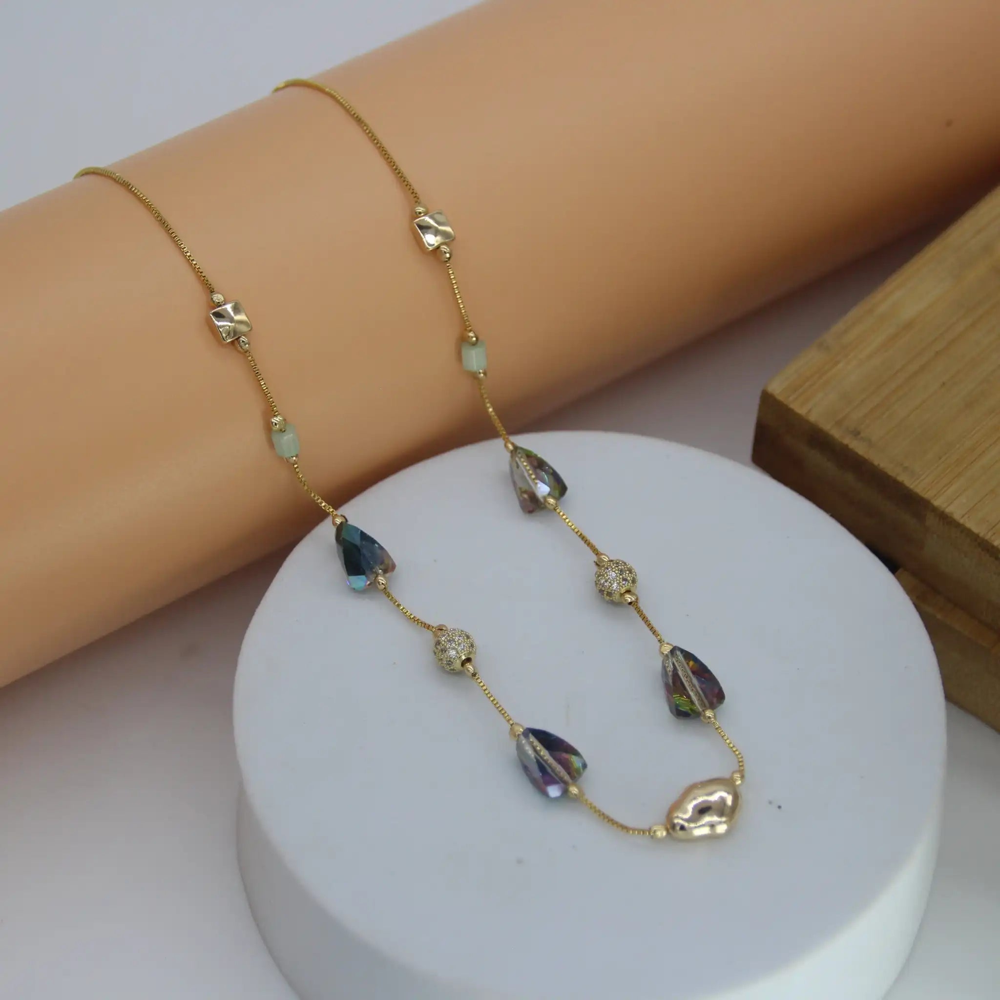 Pebble Harmony Dainty Necklace