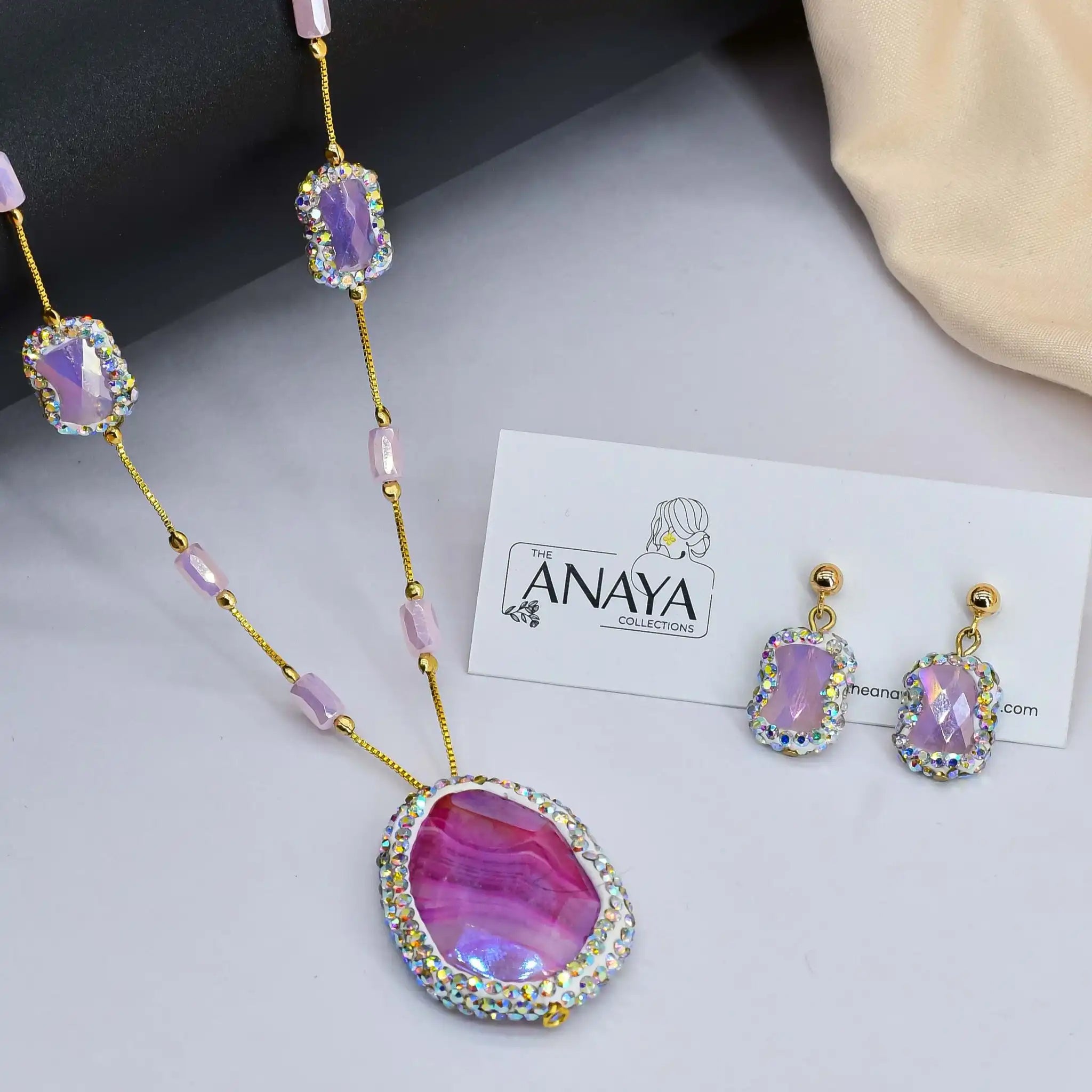 Pink Agate Dainty Set