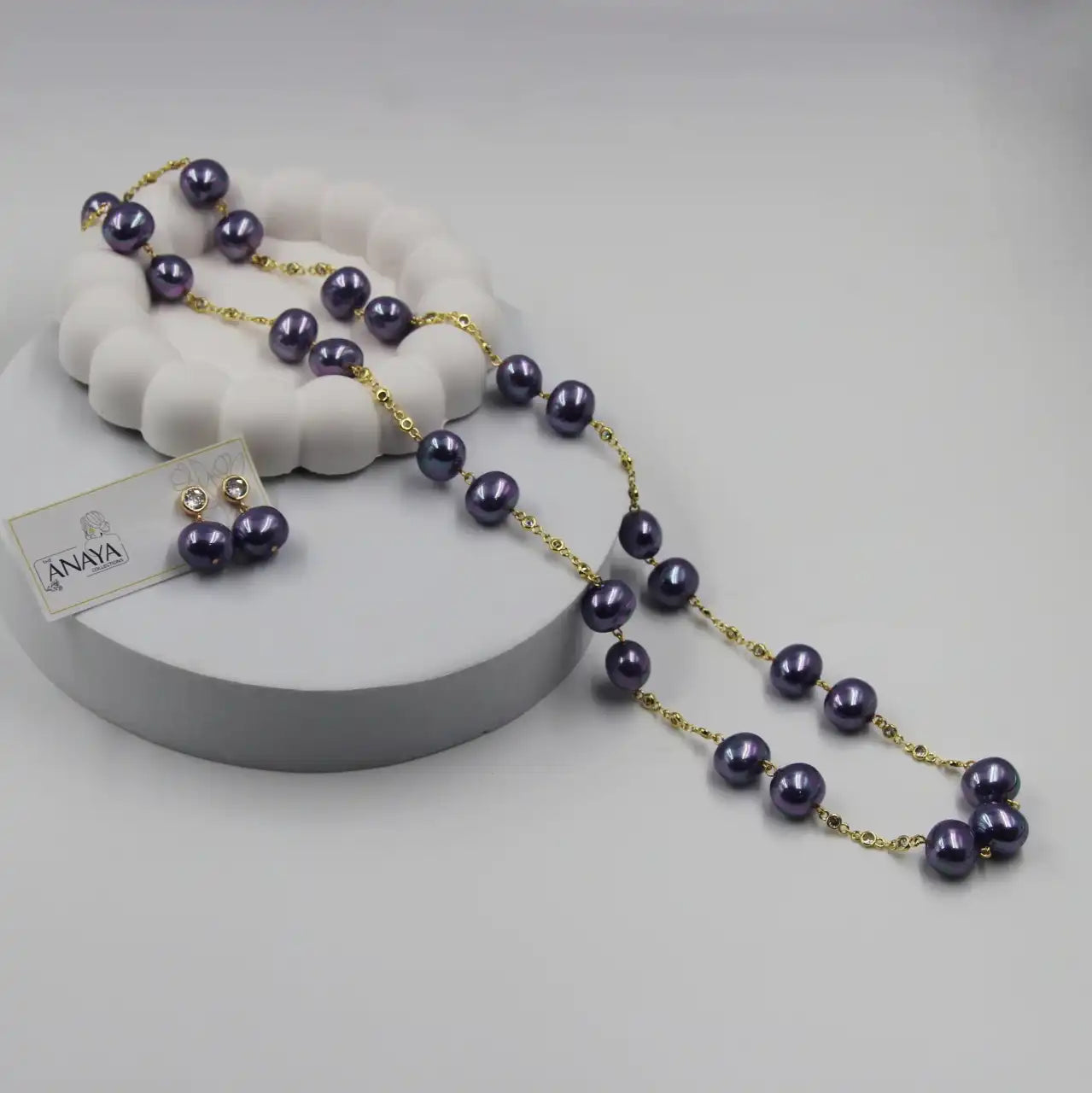 Uncut Shell Pearl Long Set