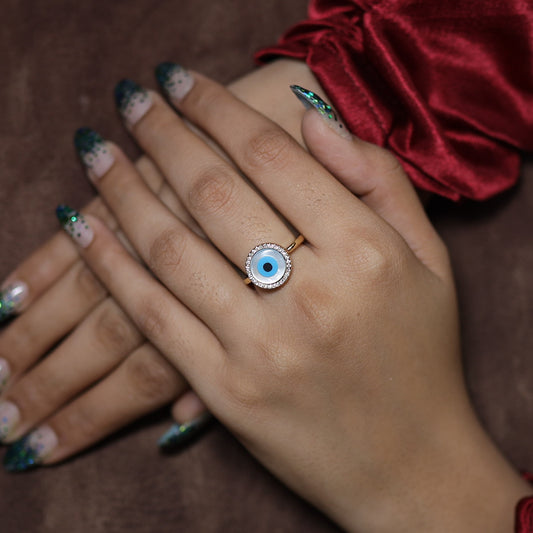 Round Evil Eye Ring