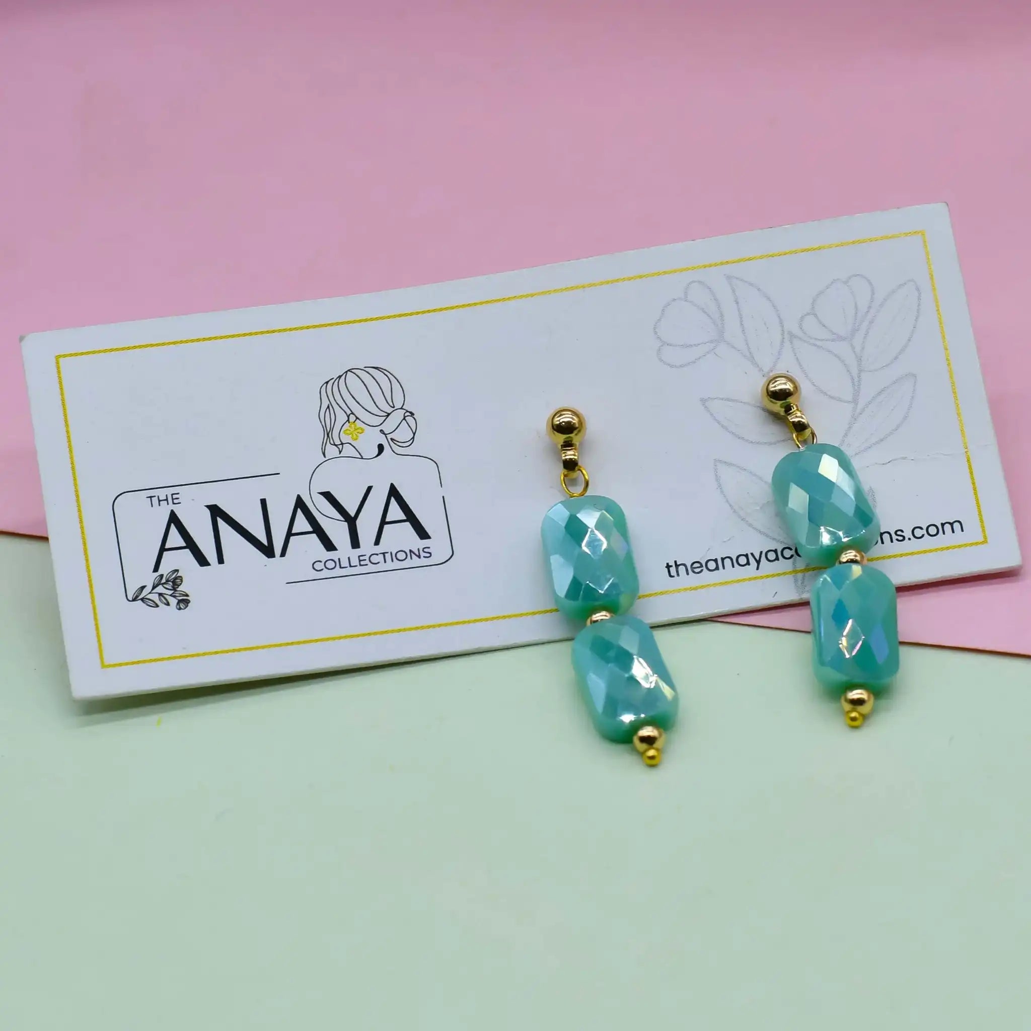 Rectangle Beaded Dainty Earrings