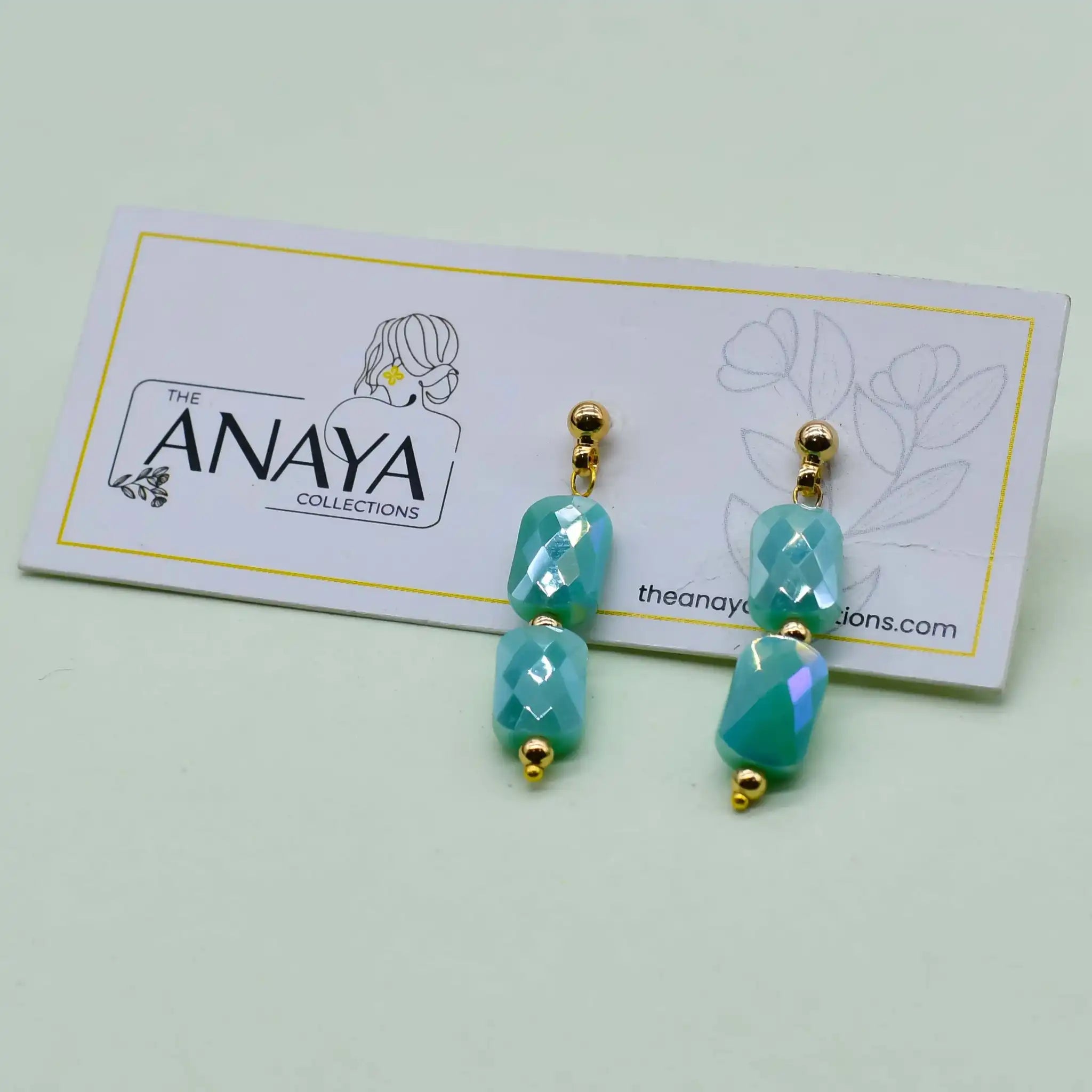 Rectangle Beaded Dainty Earrings