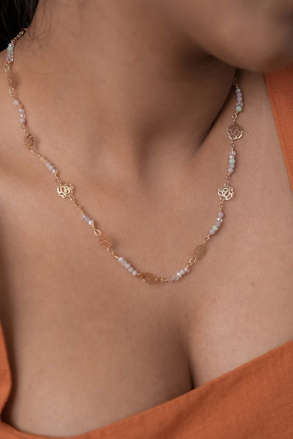 Rose & Pearl Grace Dainty Necklace