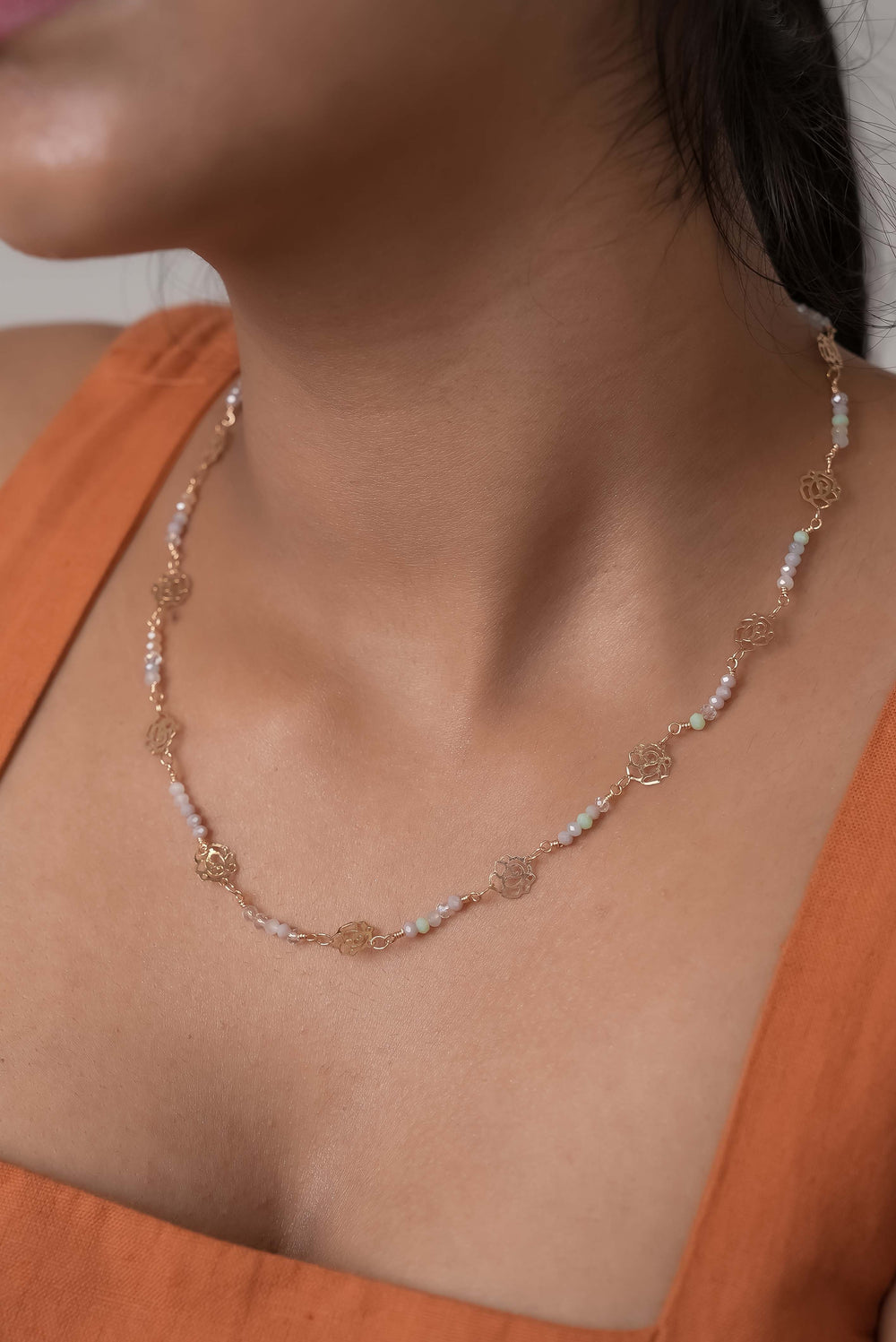 Rose & Pearl Grace Necklace