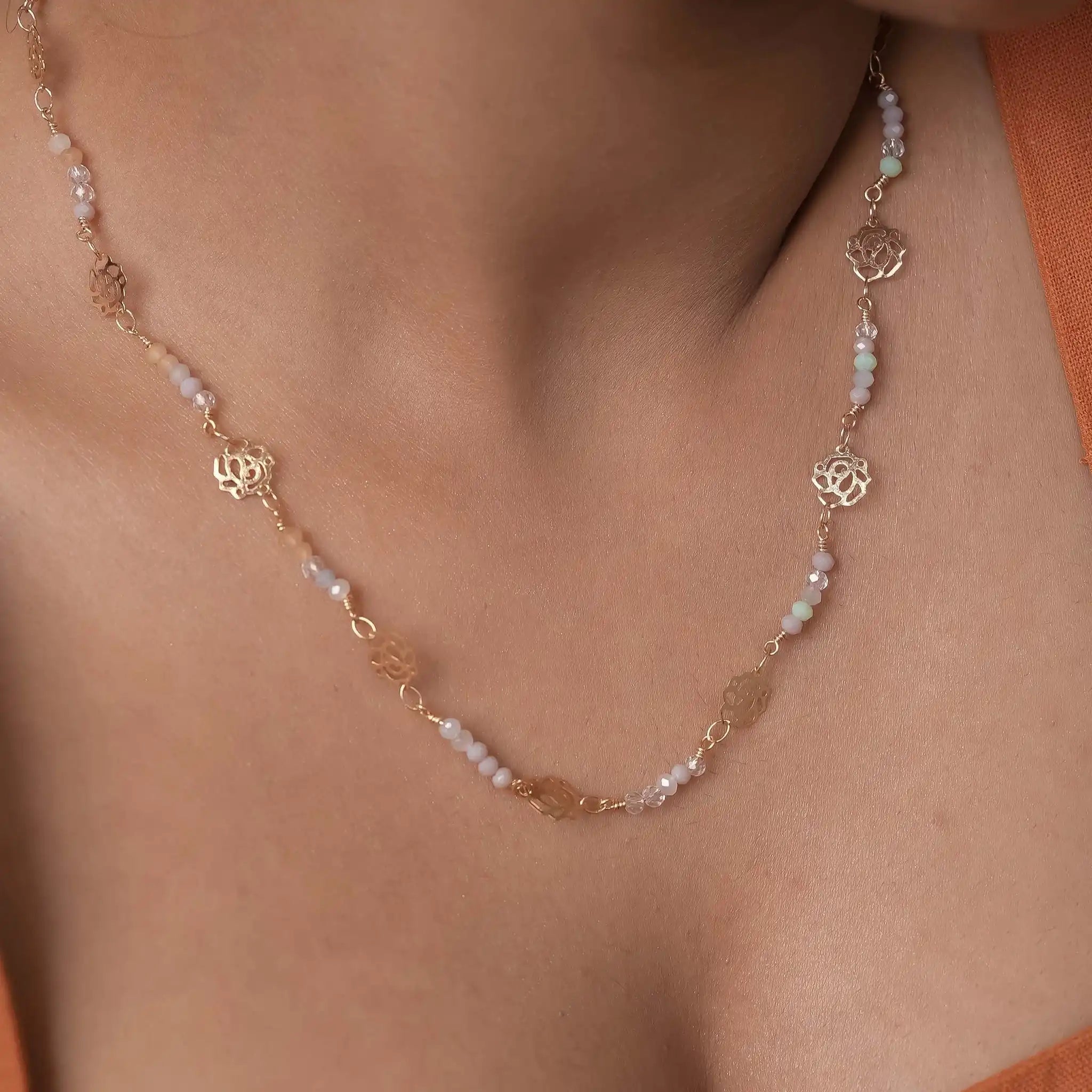 Rose & Pearl Grace Necklace