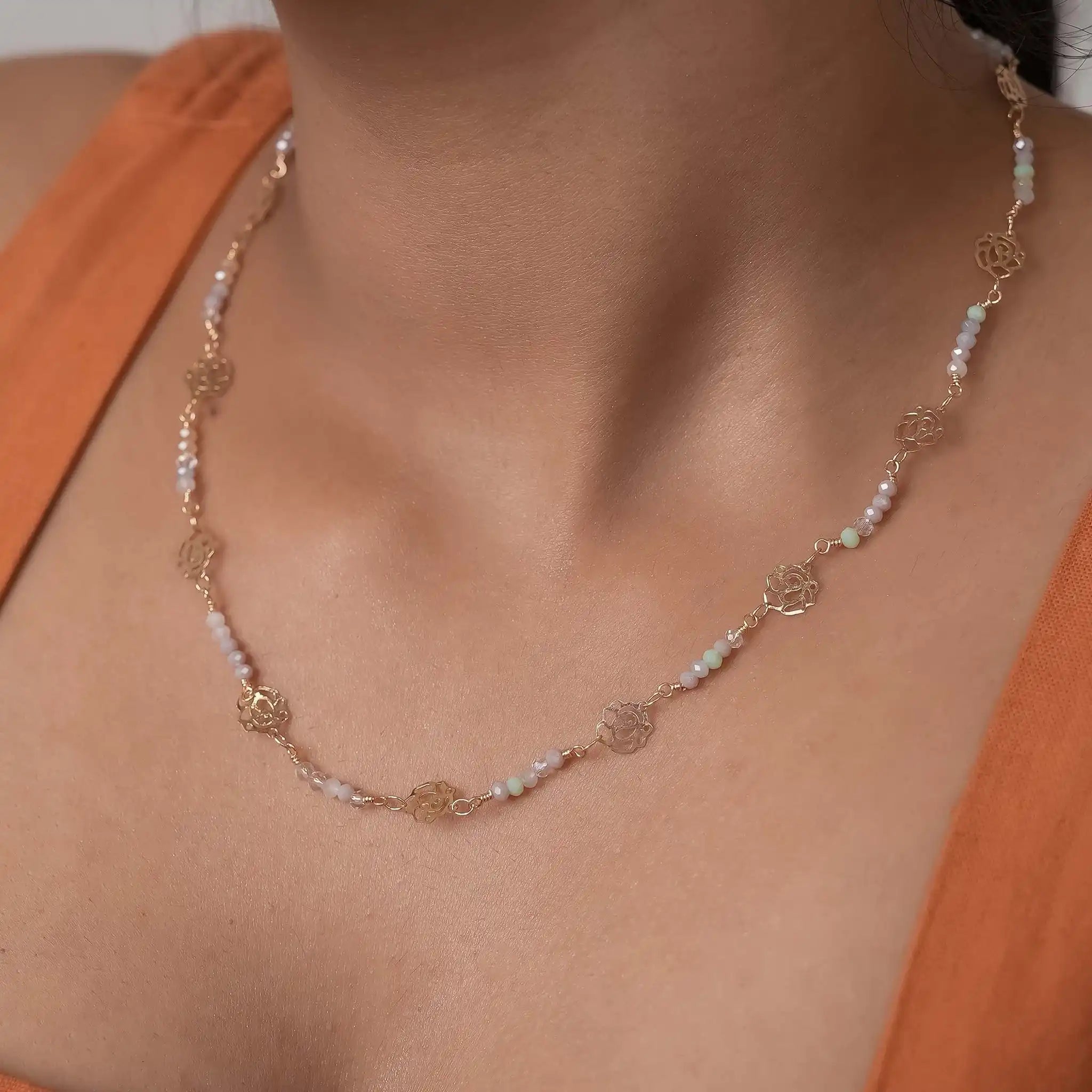 Rose & Pearl Grace Necklace