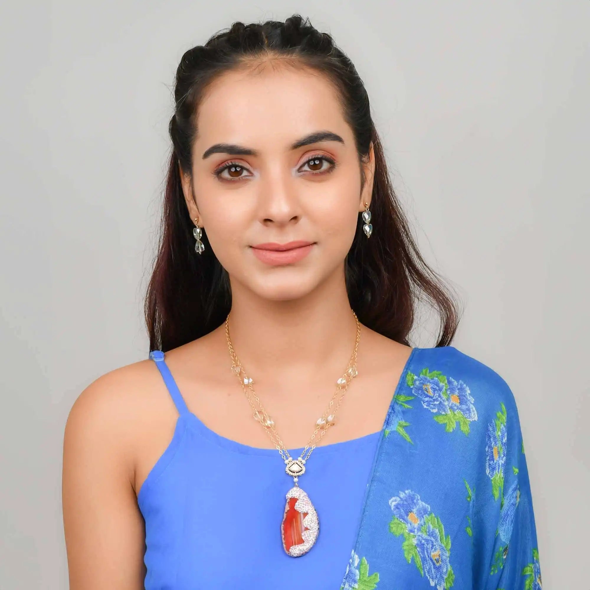 Rustic Agate Kundan Elegance Set