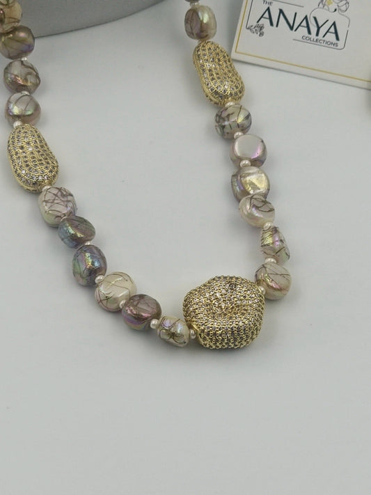 Shell Pearl Flower Elegance Luxury Necklace Set