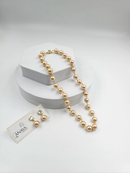 Small Shell Pearl Necklace Set