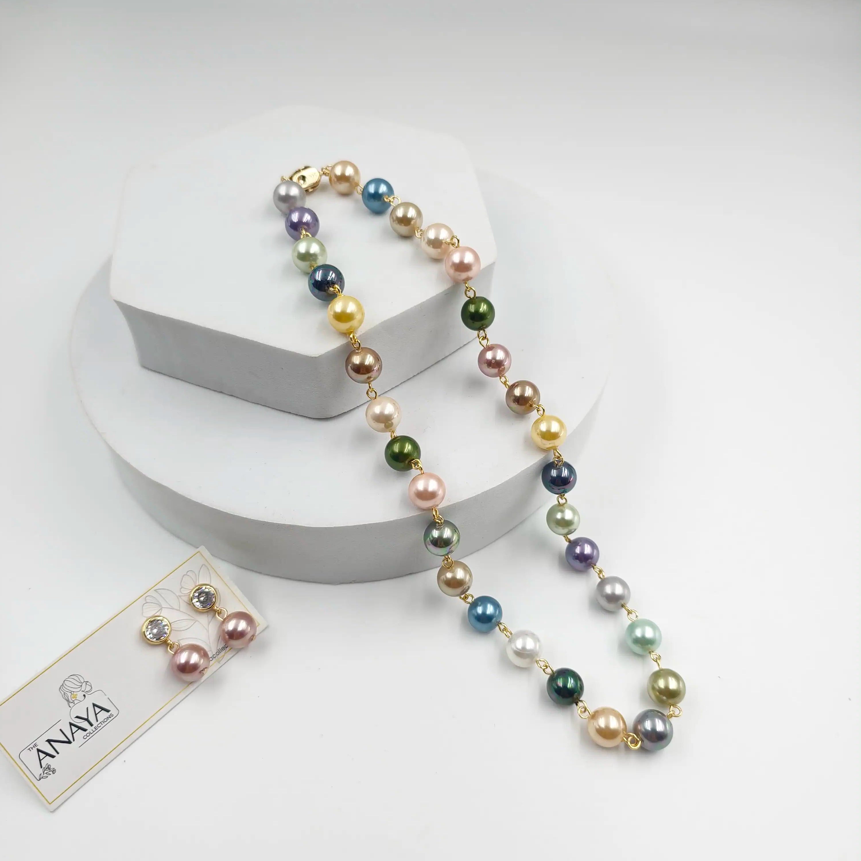 Small Shell Pearl Necklace Set