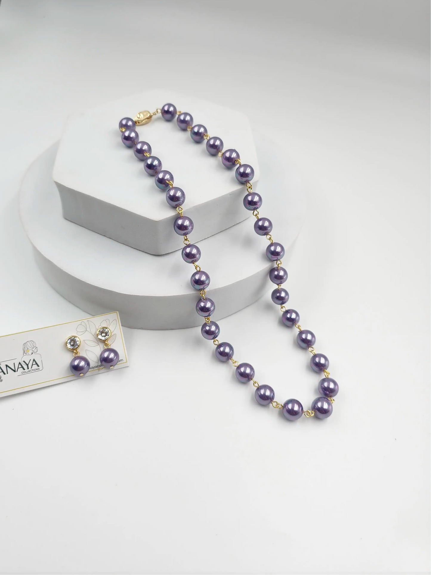 Small Shell Pearl Necklace Set