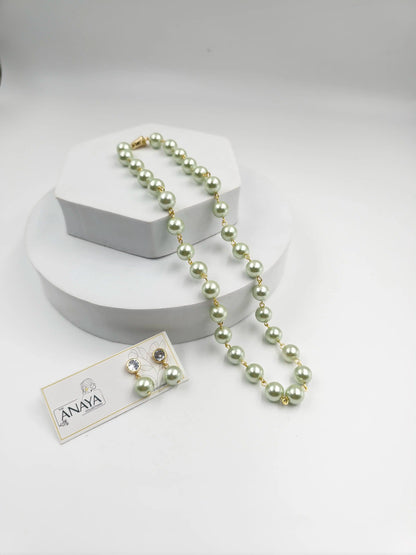 Small Shell Pearl Necklace Set