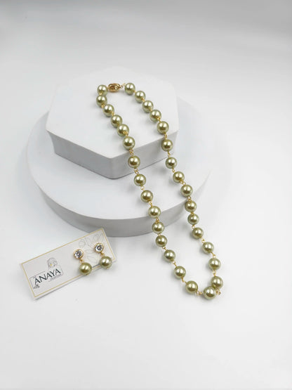 Small Shell Pearl Necklace Set