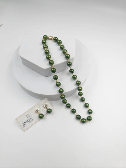 Small Shell Pearl Necklace Set