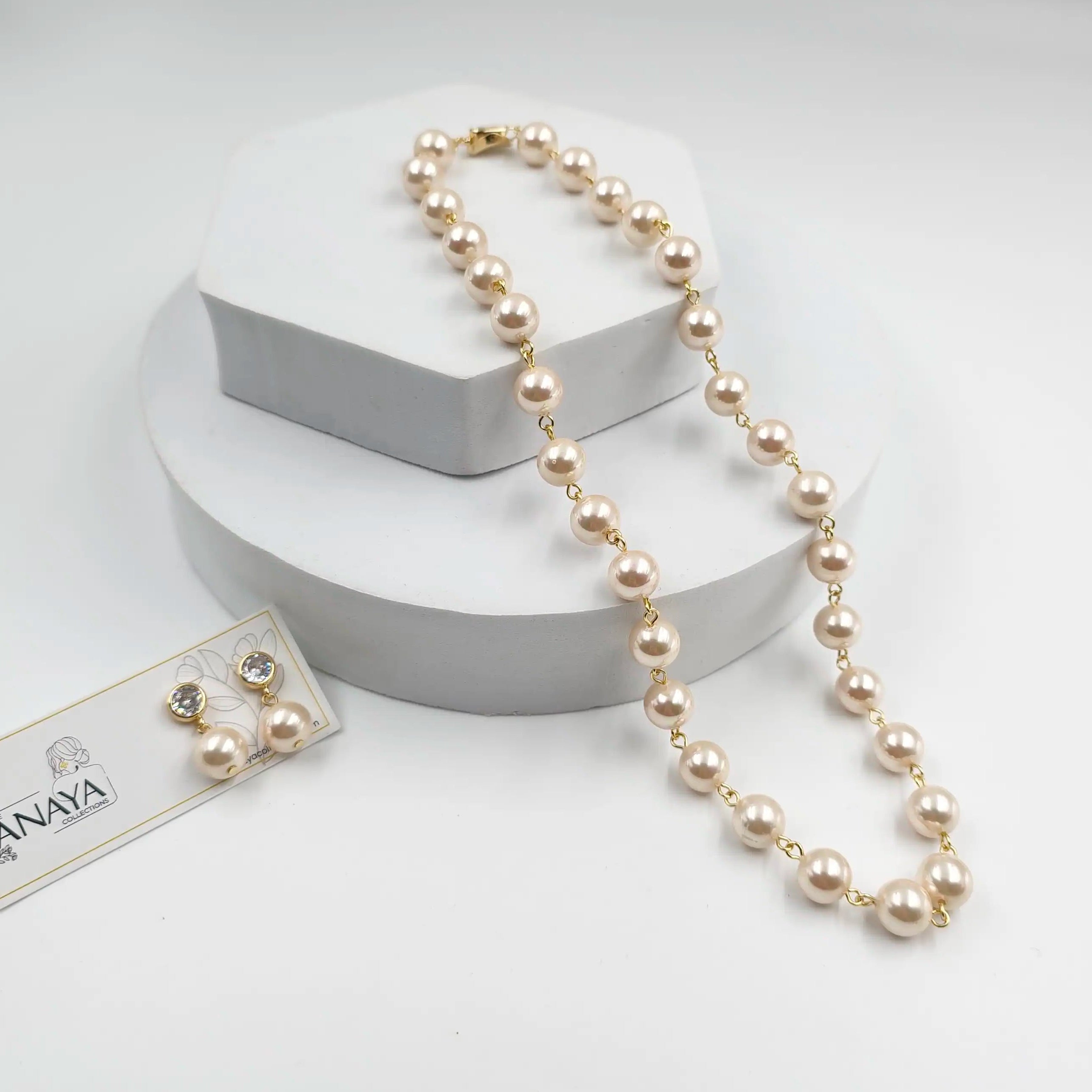 Small Shell Pearl Necklace Set