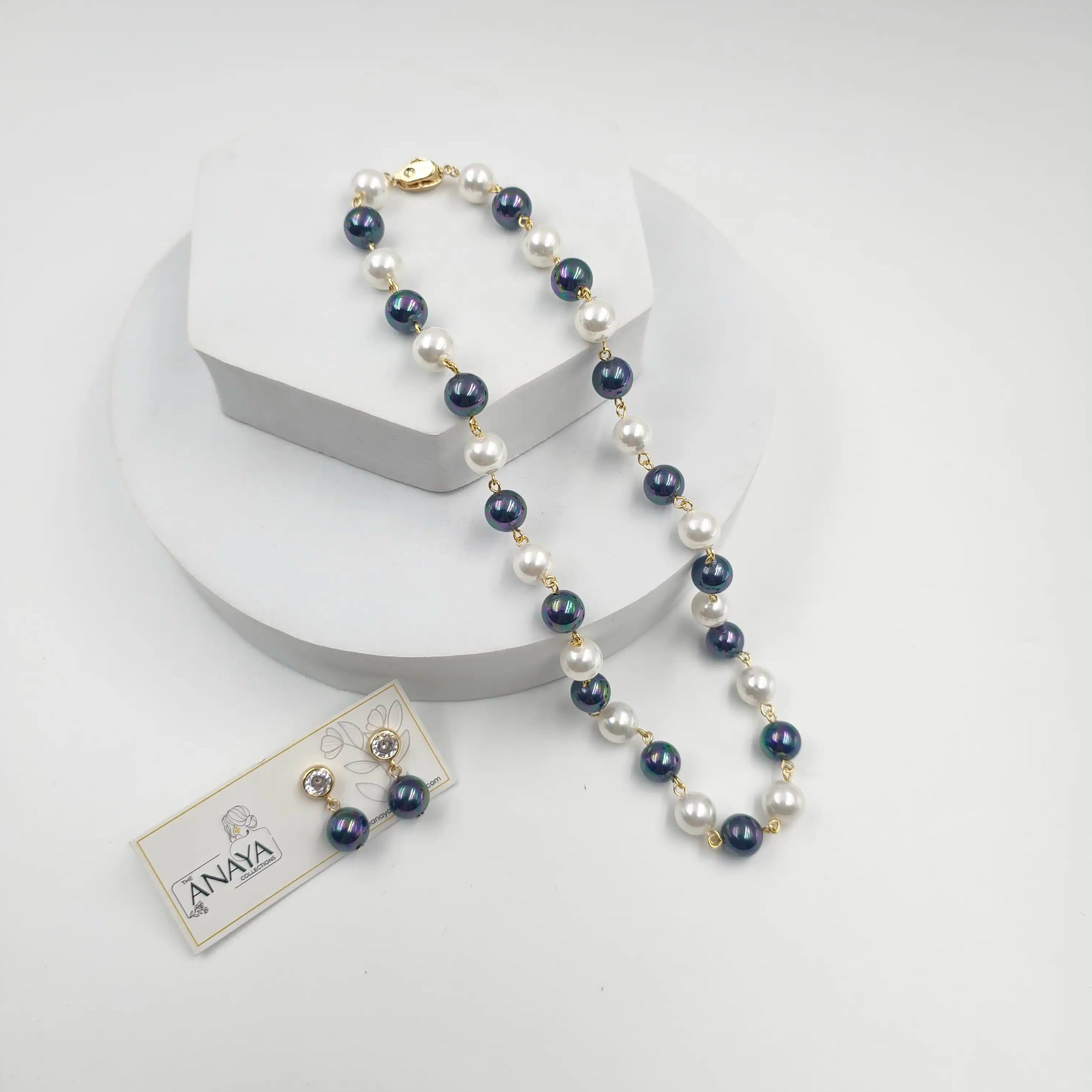 Small Shell Pearl Necklace Set