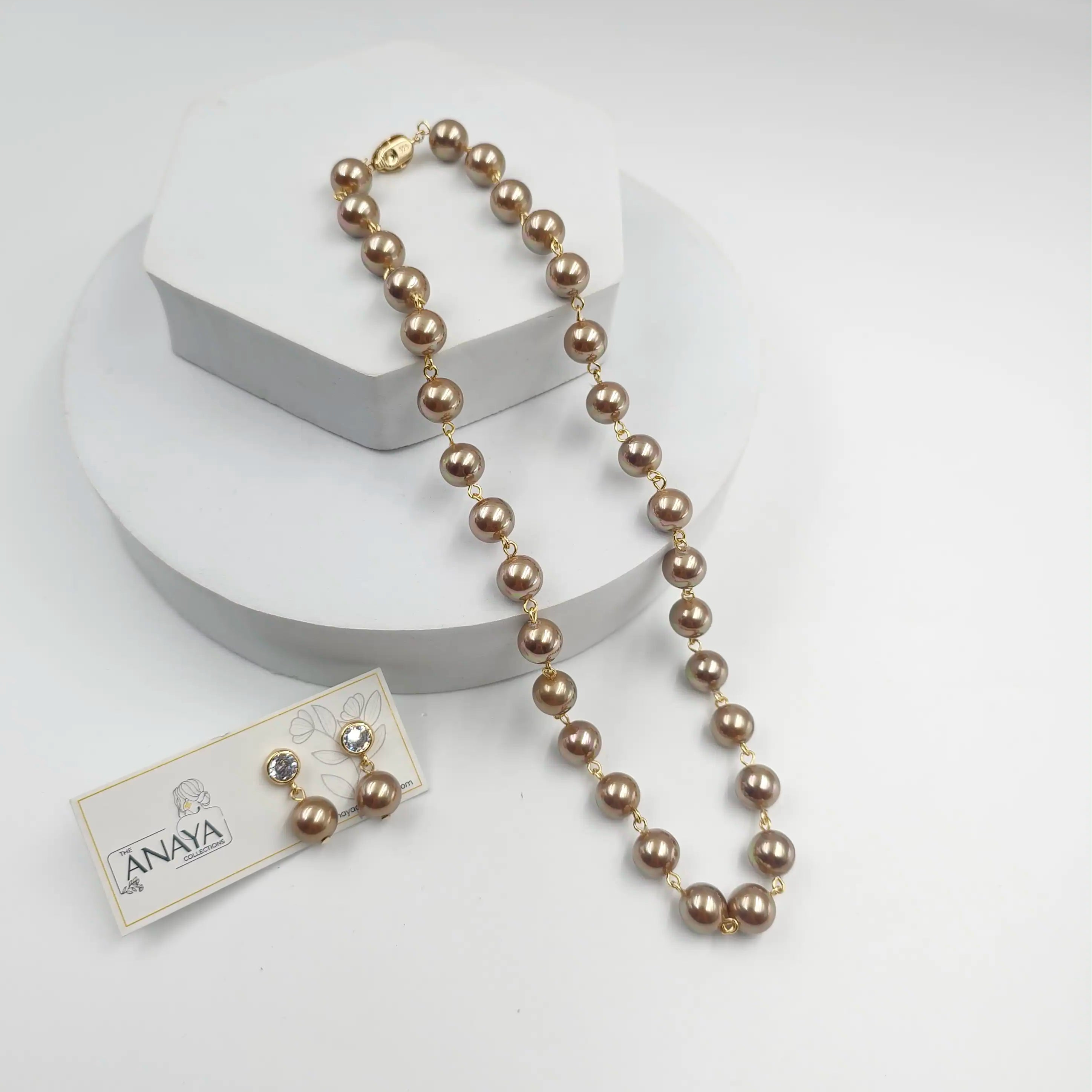 Small Shell Pearl Necklace Set