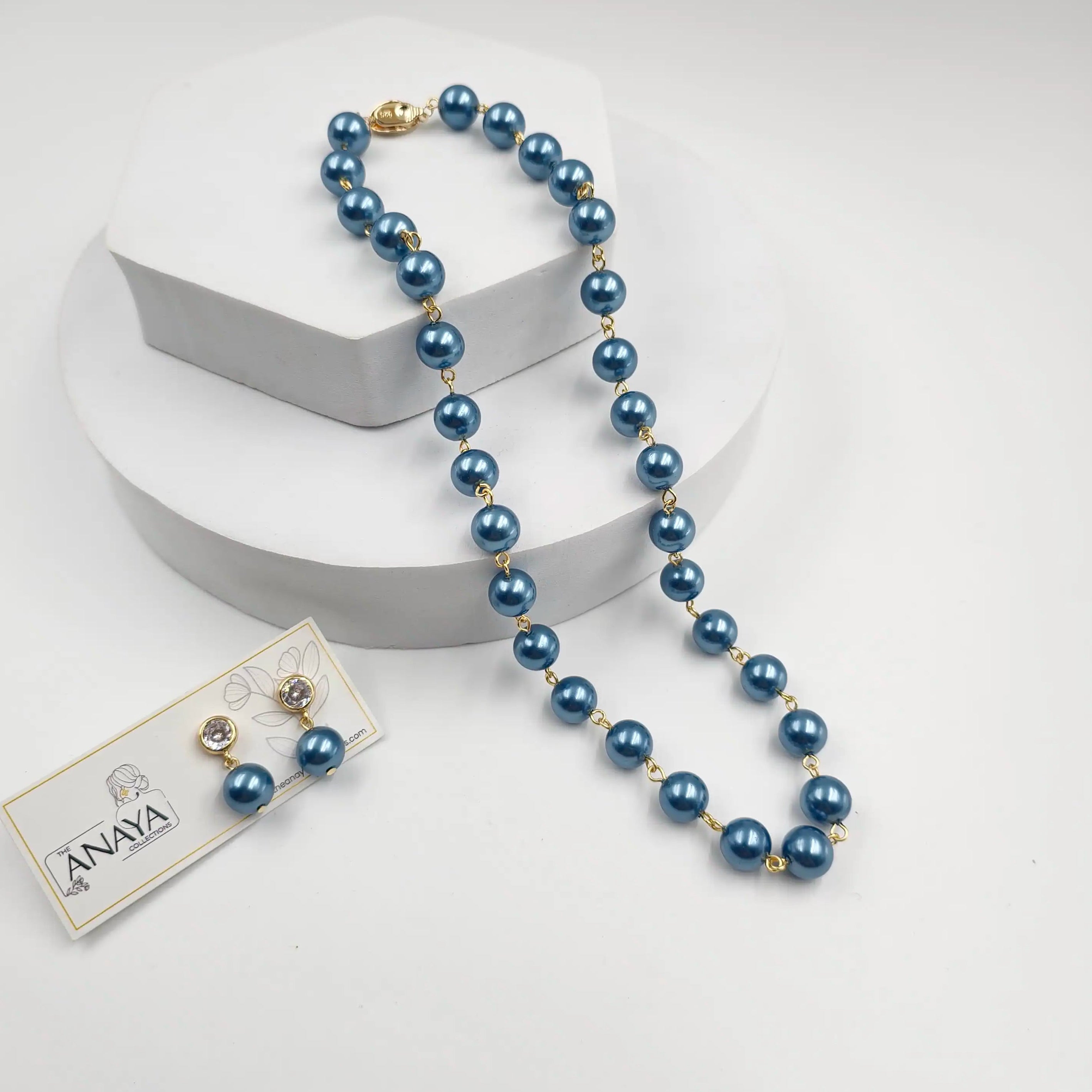 Small Shell Pearl Necklace Set