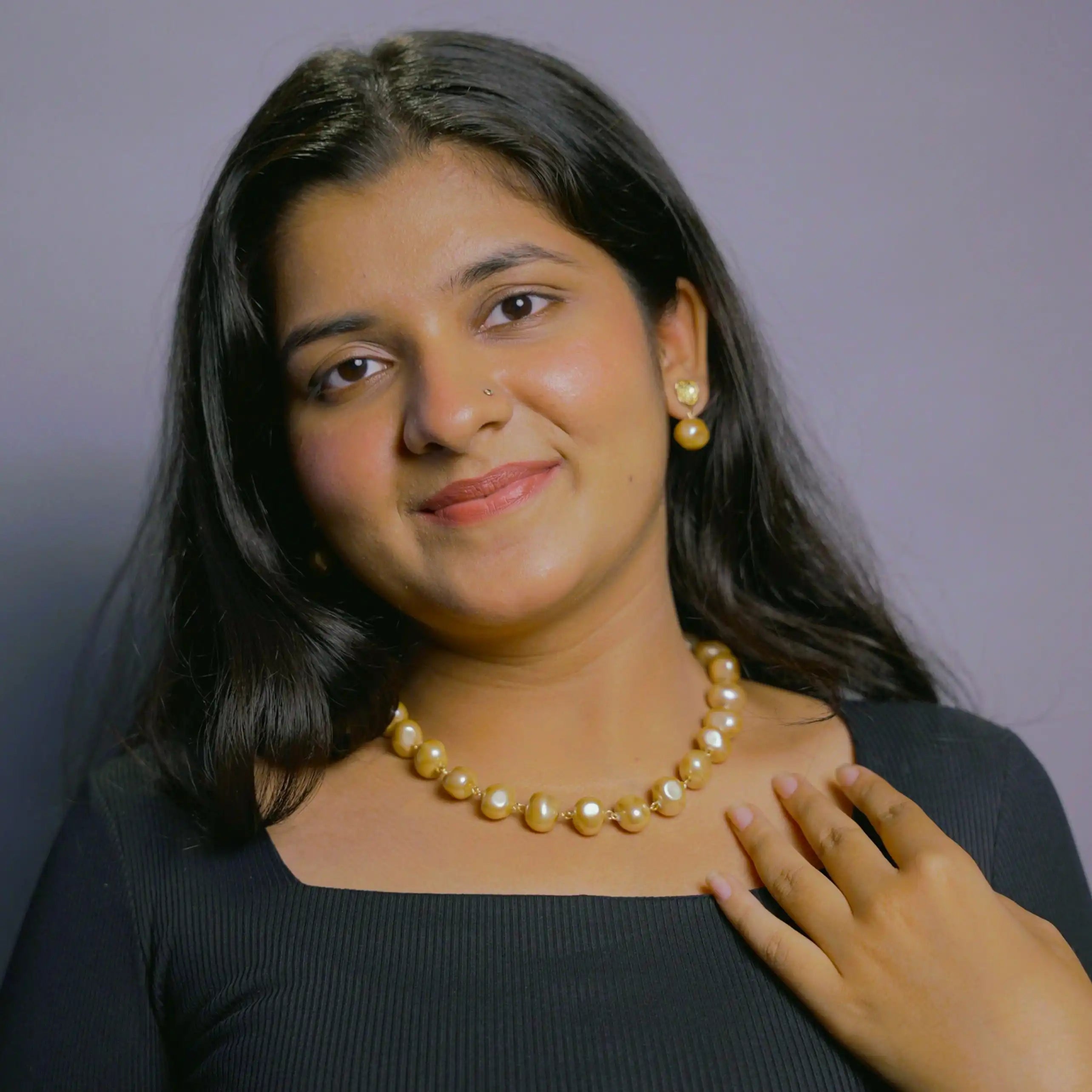 Small Shell Pearl Necklace Set