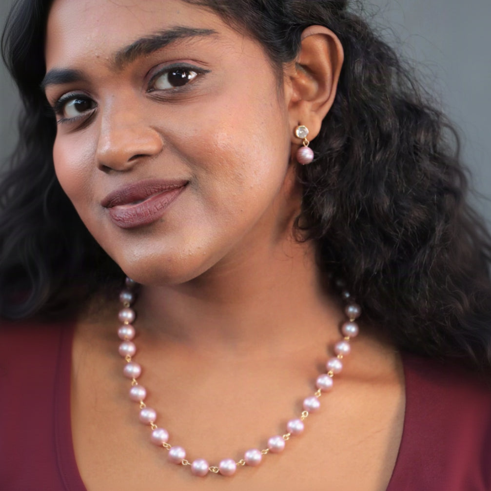 Small Shell Pearl Necklace Set