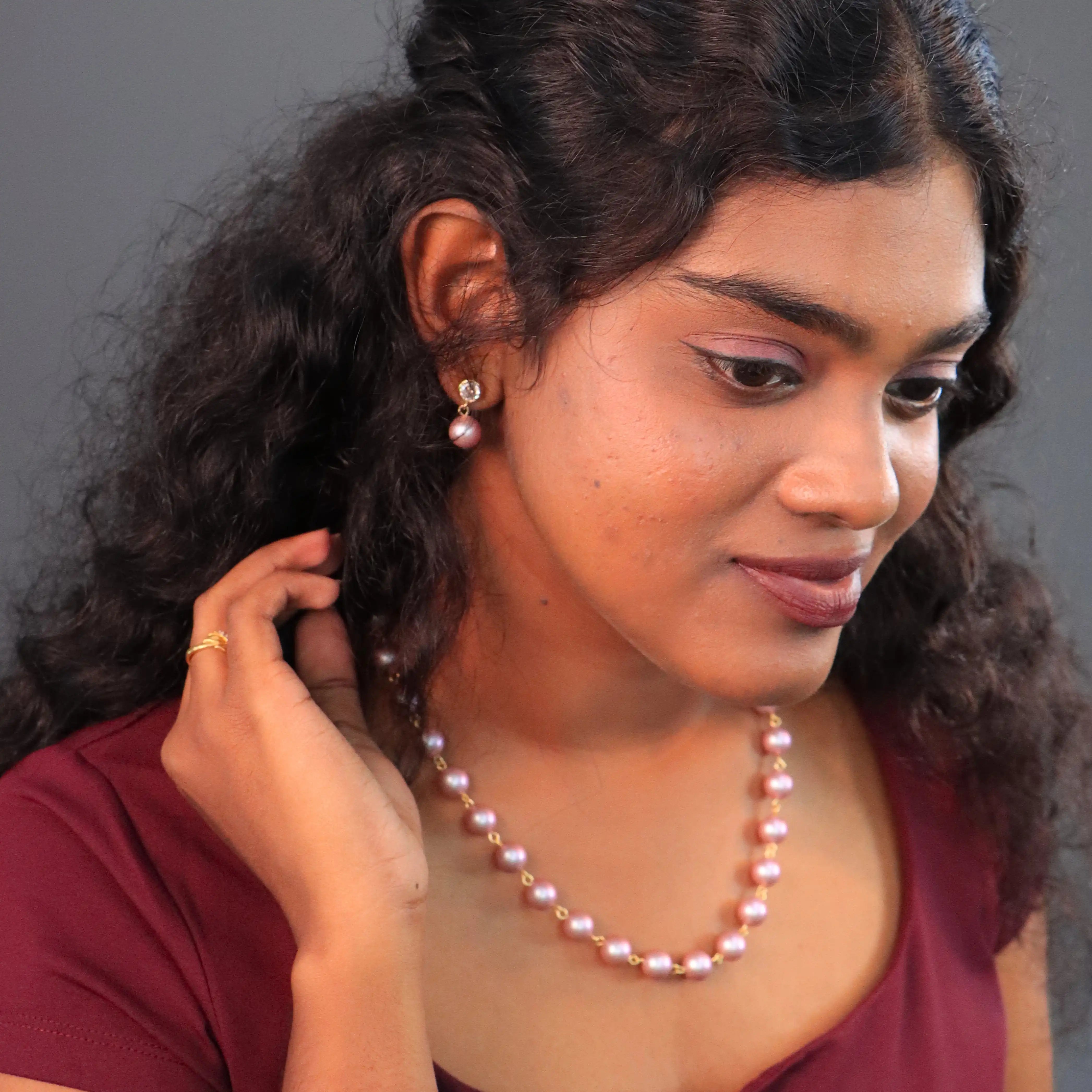 Small Shell Pearl Necklace Set