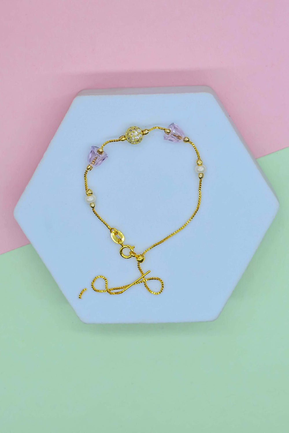 Spectrum Bliss Dainty Bracelet Lavender